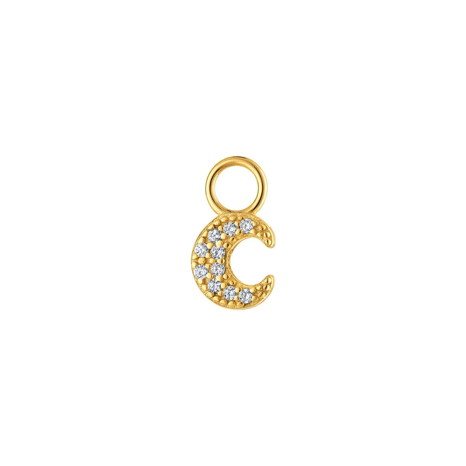 Moon Flatback Stud Earring in Gold or Silver sold by Folklore Shop