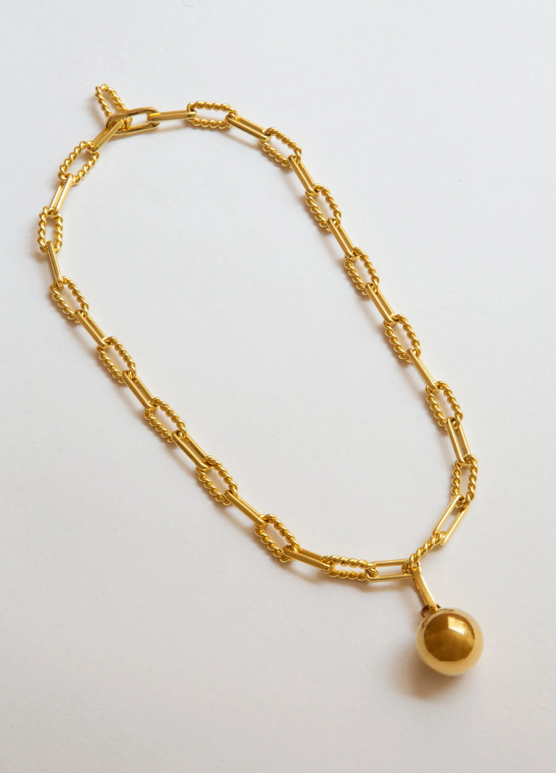 Gold Moon Chain Charm Necklace sold by Folklore Shop product image thumbnail 4