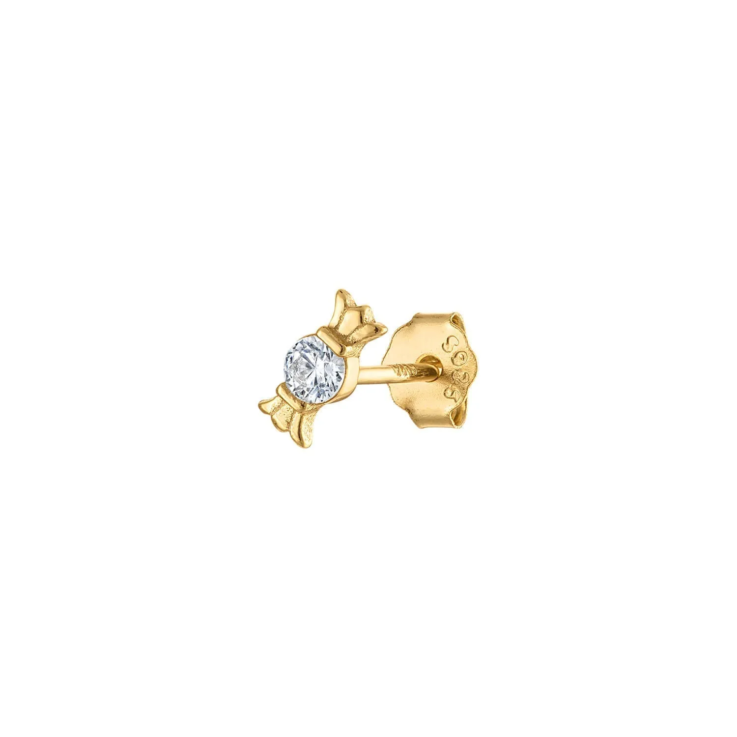 Candy Stud Earring Gold Pave sold by Folklore Shop