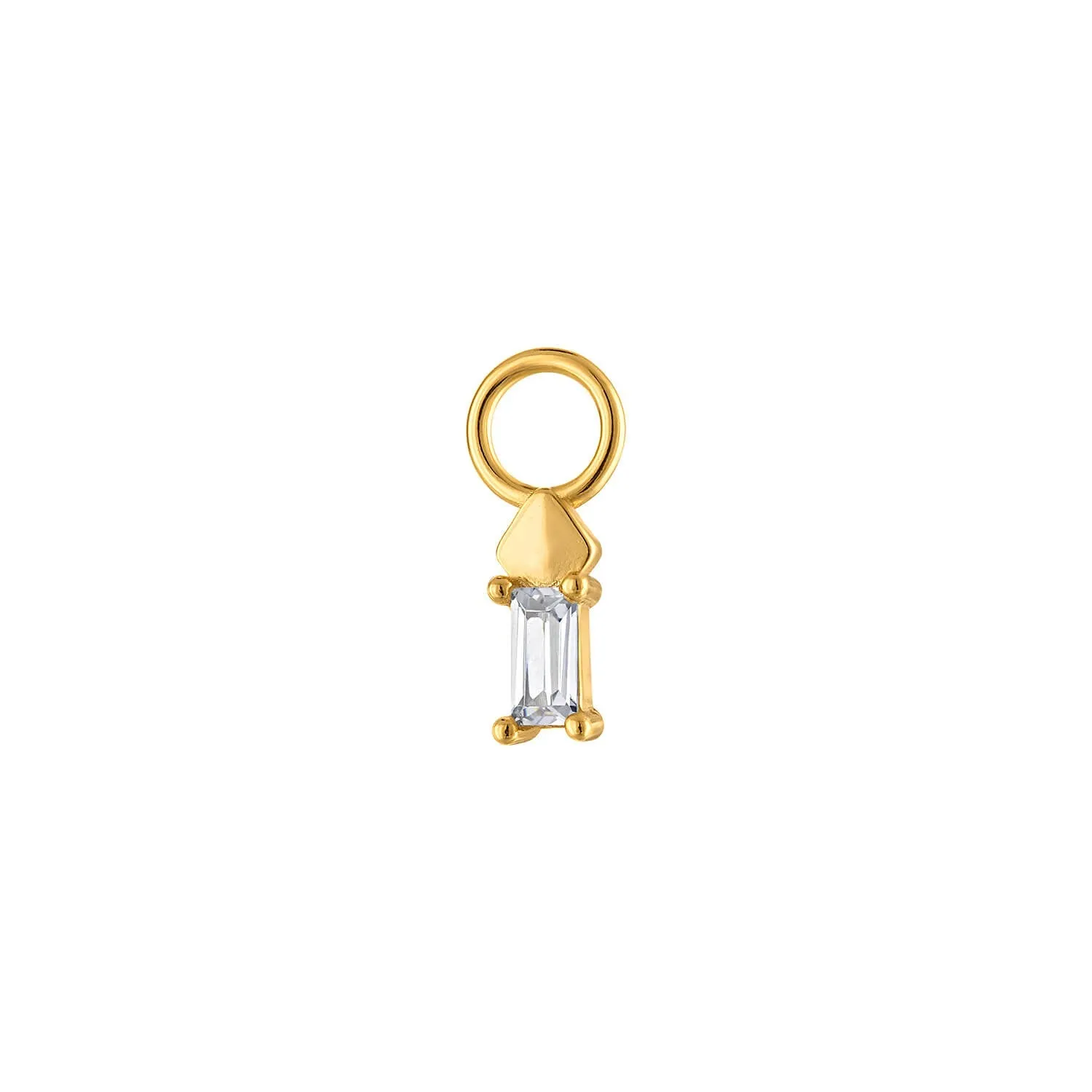 Single Short Baguette Earring Charm Accessory sold by Folklore Shop