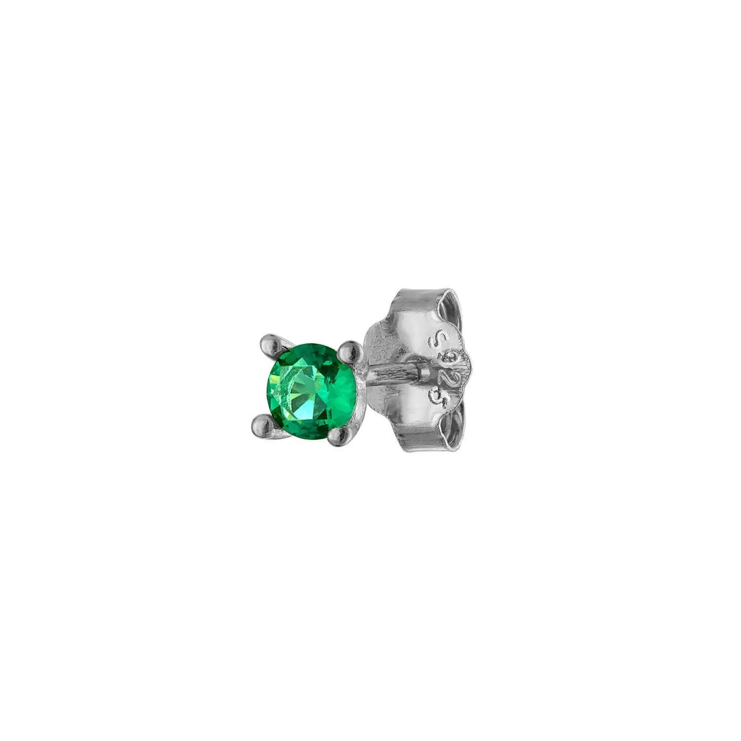Single Round Green Stud Earring sold by Folklore Shop product image thumbnail 4
