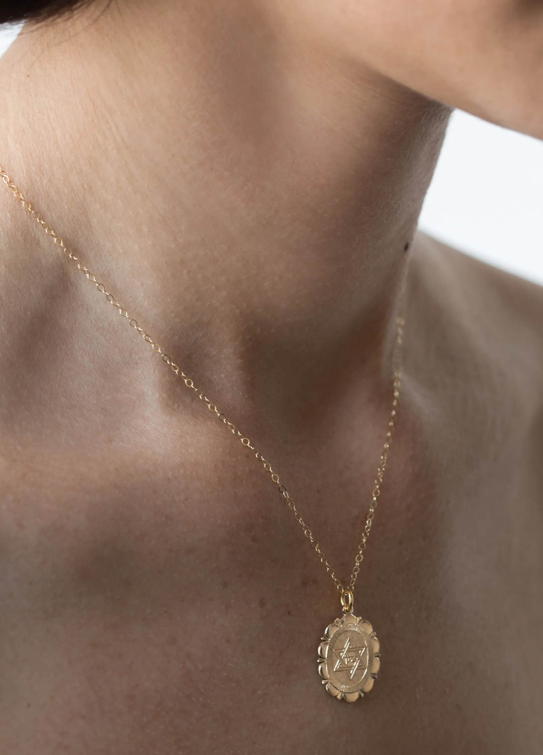 Star of David Charm Necklace sold by Folklore Shop product image thumbnail 2