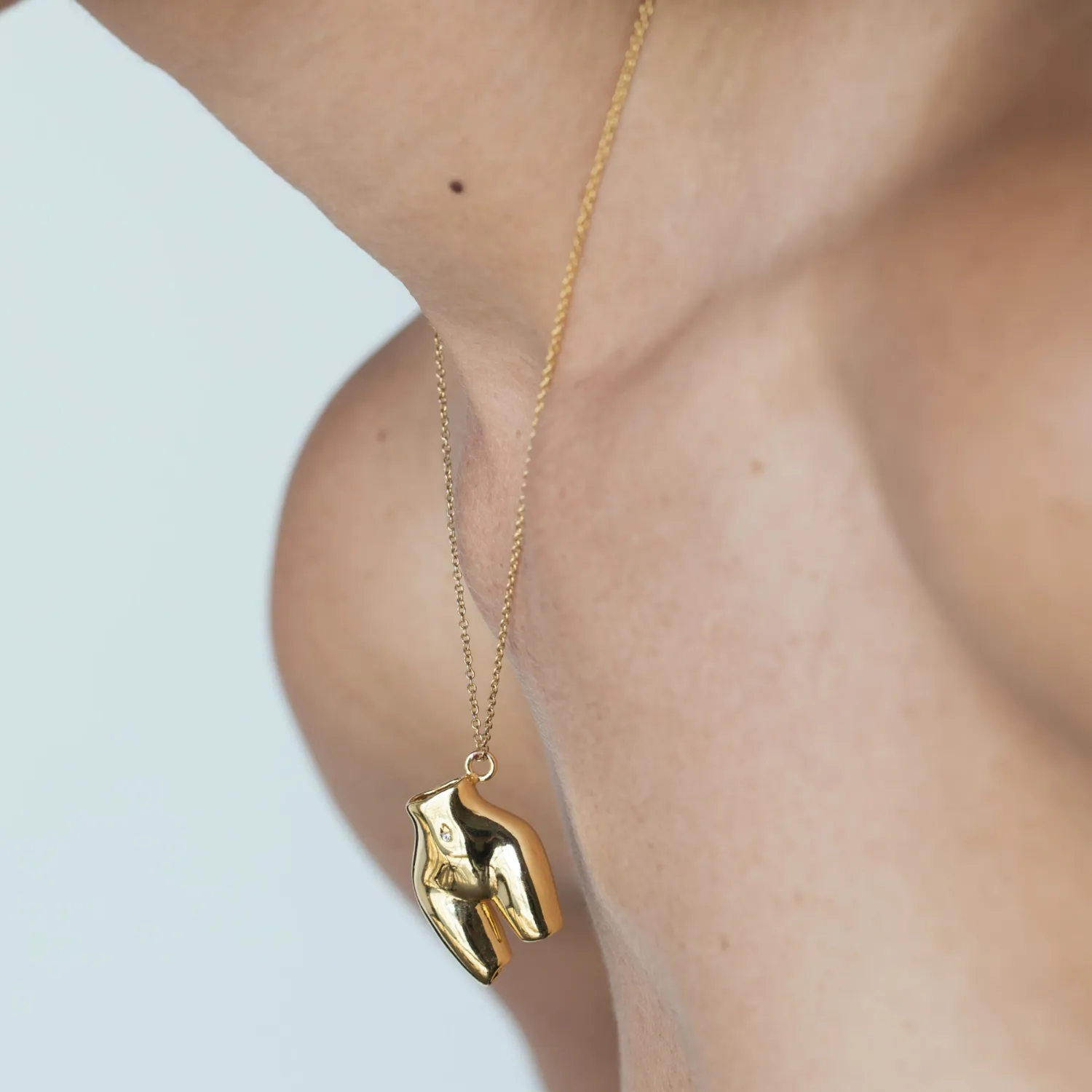 Figure Charm Gold Necklace sold by Folklore Shop