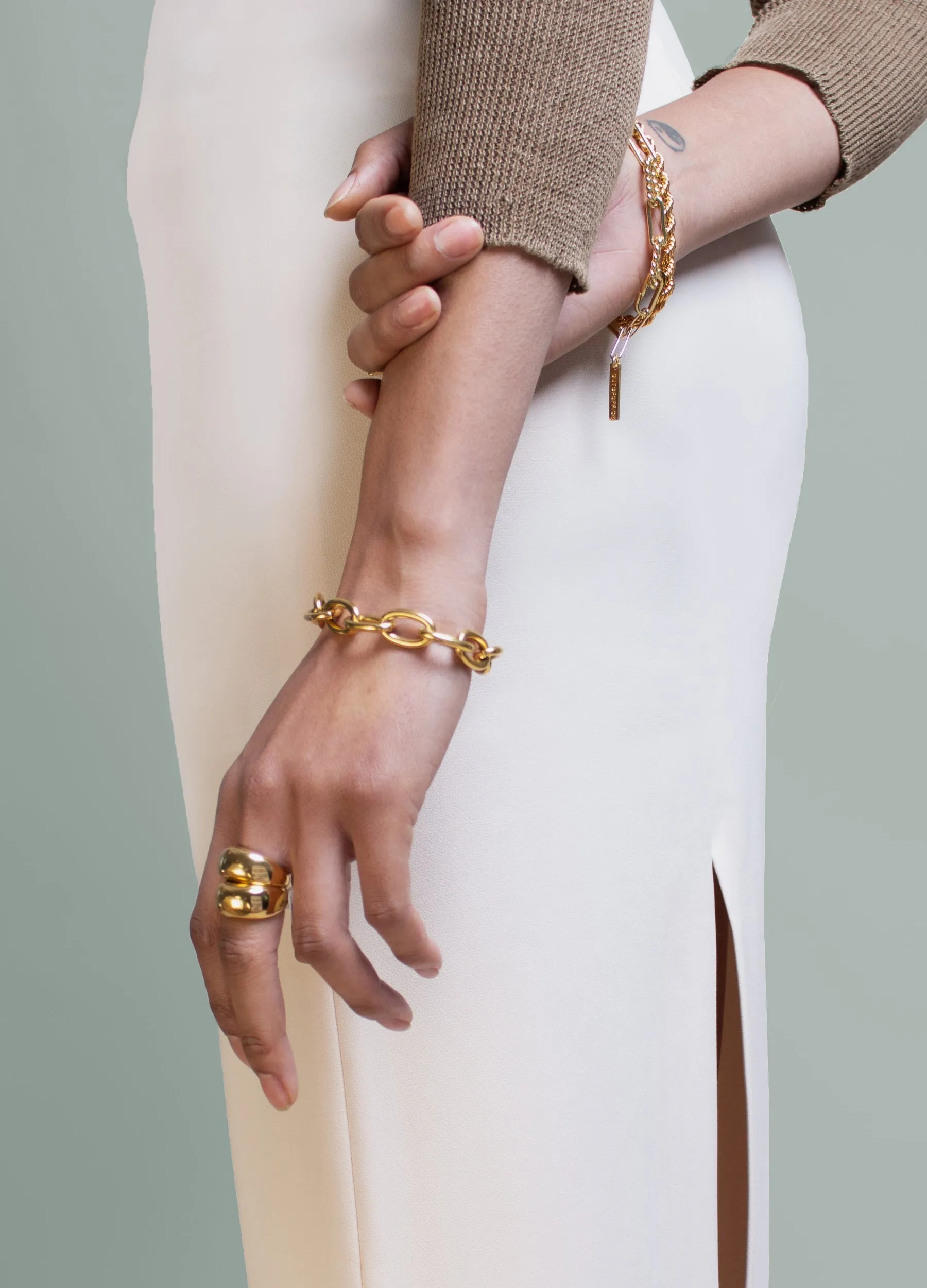 1993 Gold Chain Bracelet sold by Folklore Shop product image thumbnail 4