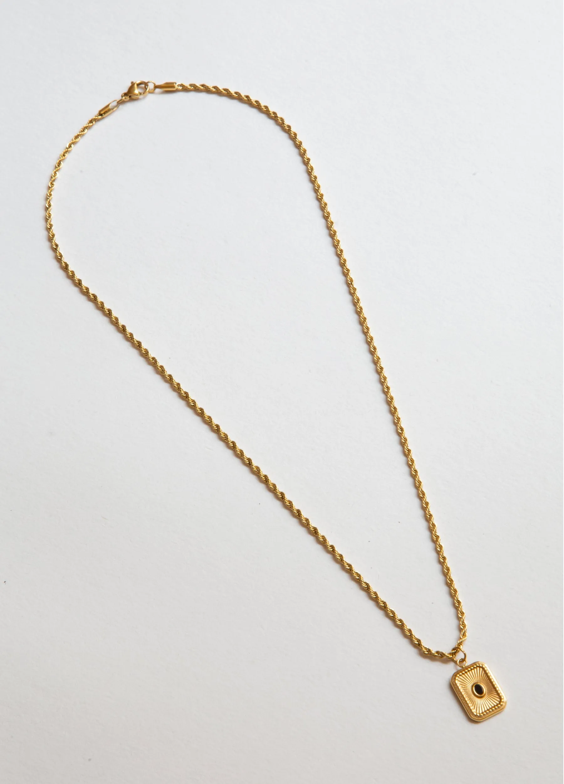 Skylar Black Onyx Gold Necklace sold by Folklore Shop product image thumbnail 3