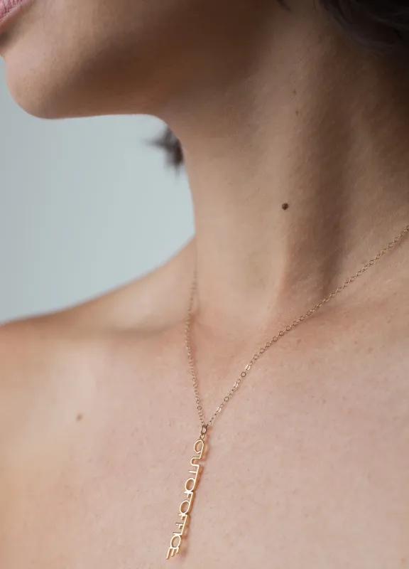 Out of Office Gold Charm Necklace sold by Folklore Shop