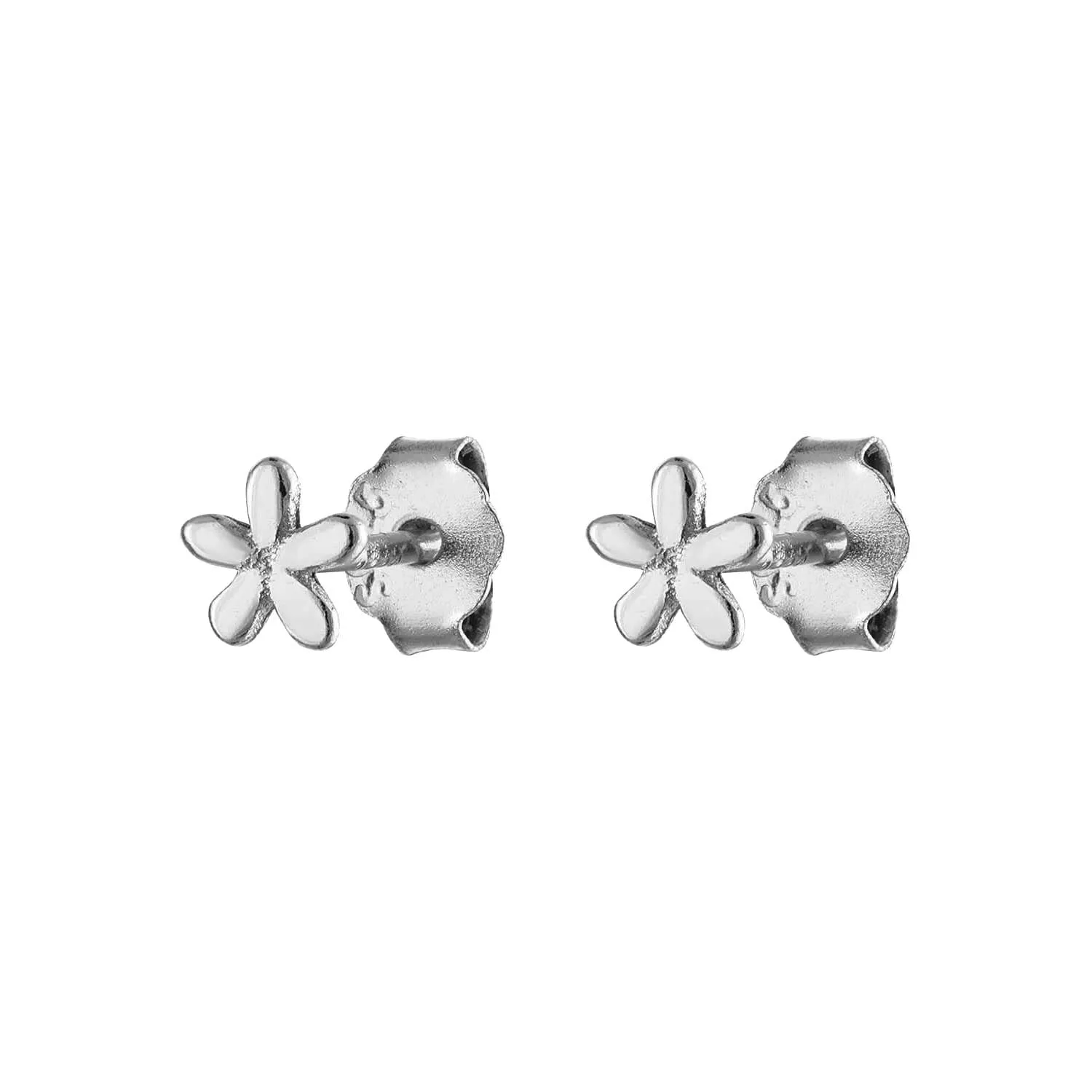 Flower Stud Sterling Silver Delicate Earring sold by Folklore Shop product image thumbnail 3