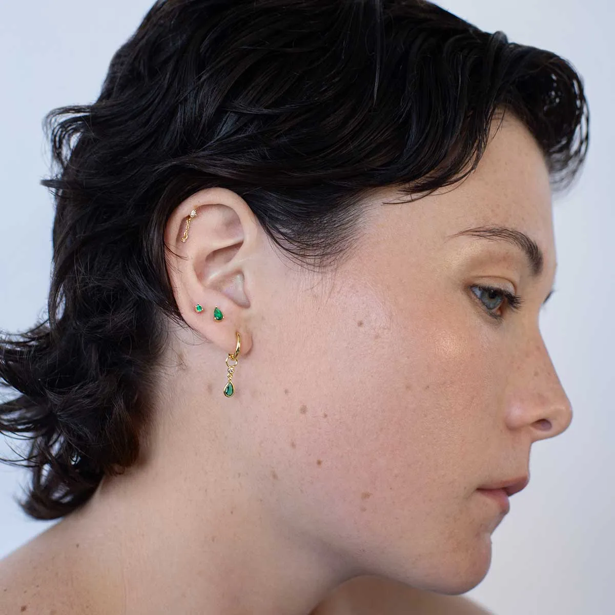 Green Emerald Pear Earring Charm Accessory sold by Folklore Shop product image thumbnail 2