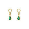 Green Emerald Pear Earring Charm Accessory sold by Folklore Shop