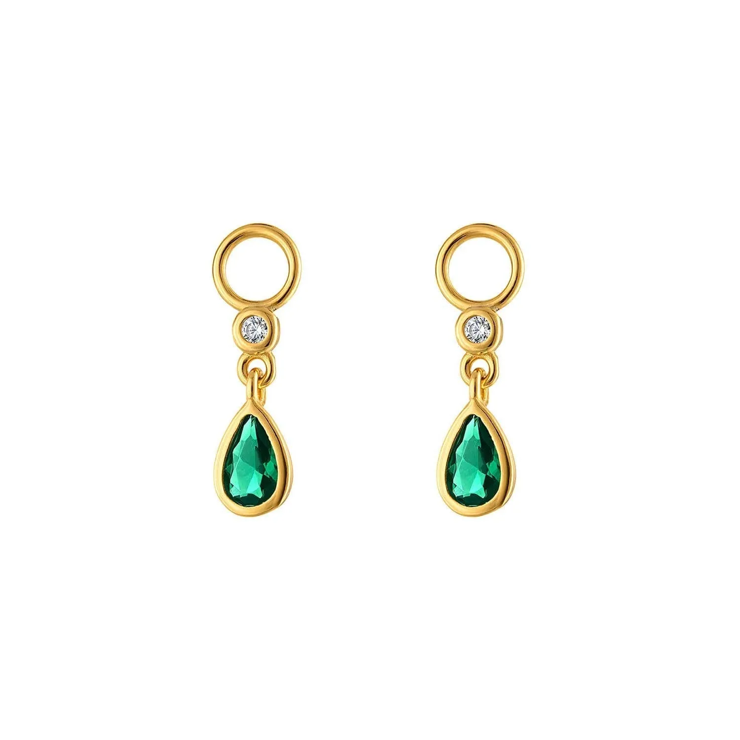 Green Emerald Pear Earring Charm Accessory sold by Folklore Shop product image thumbnail 3