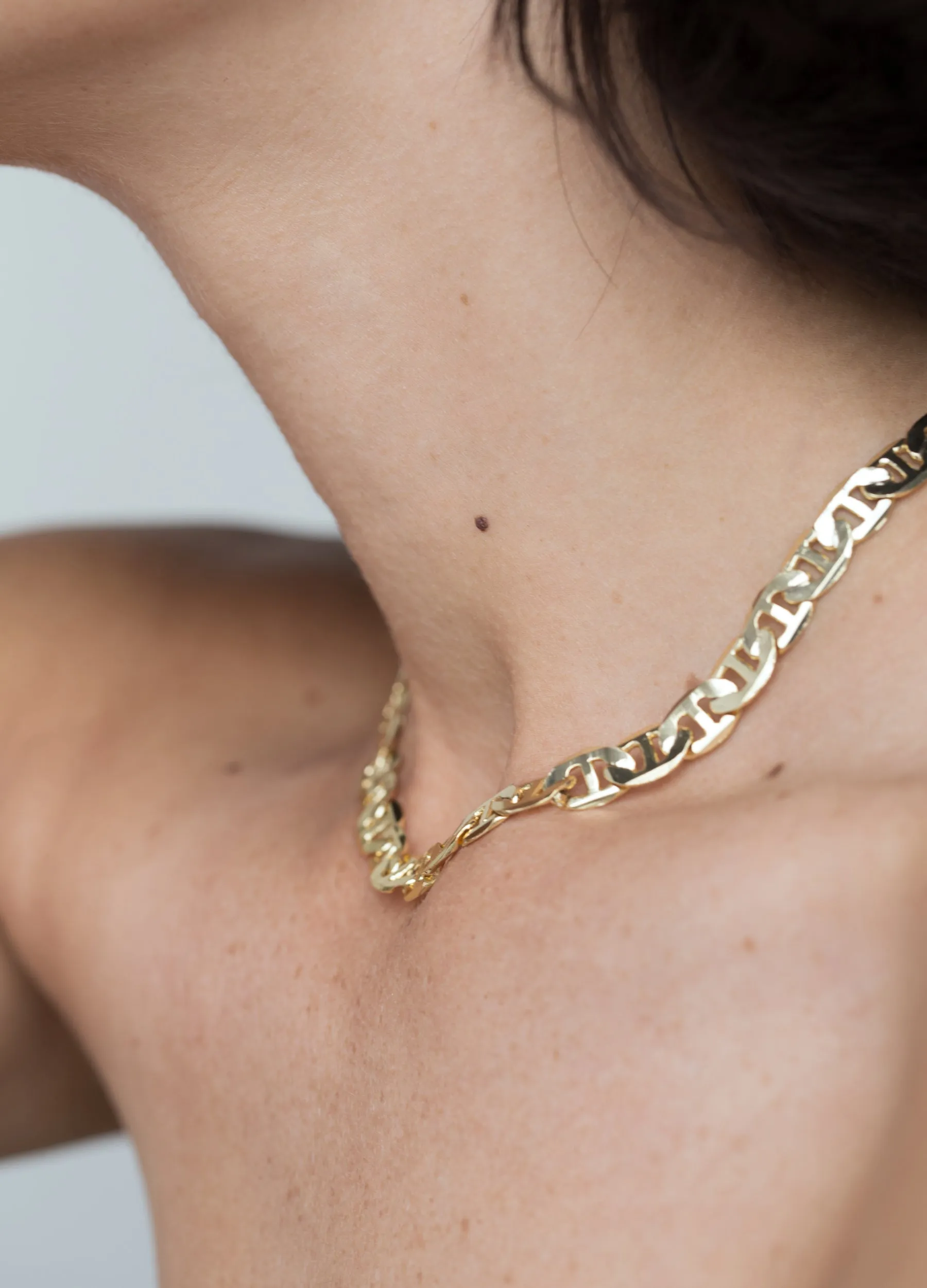 Gold Retro Link Chain Necklace sold by Folklore Shop product image thumbnail 3