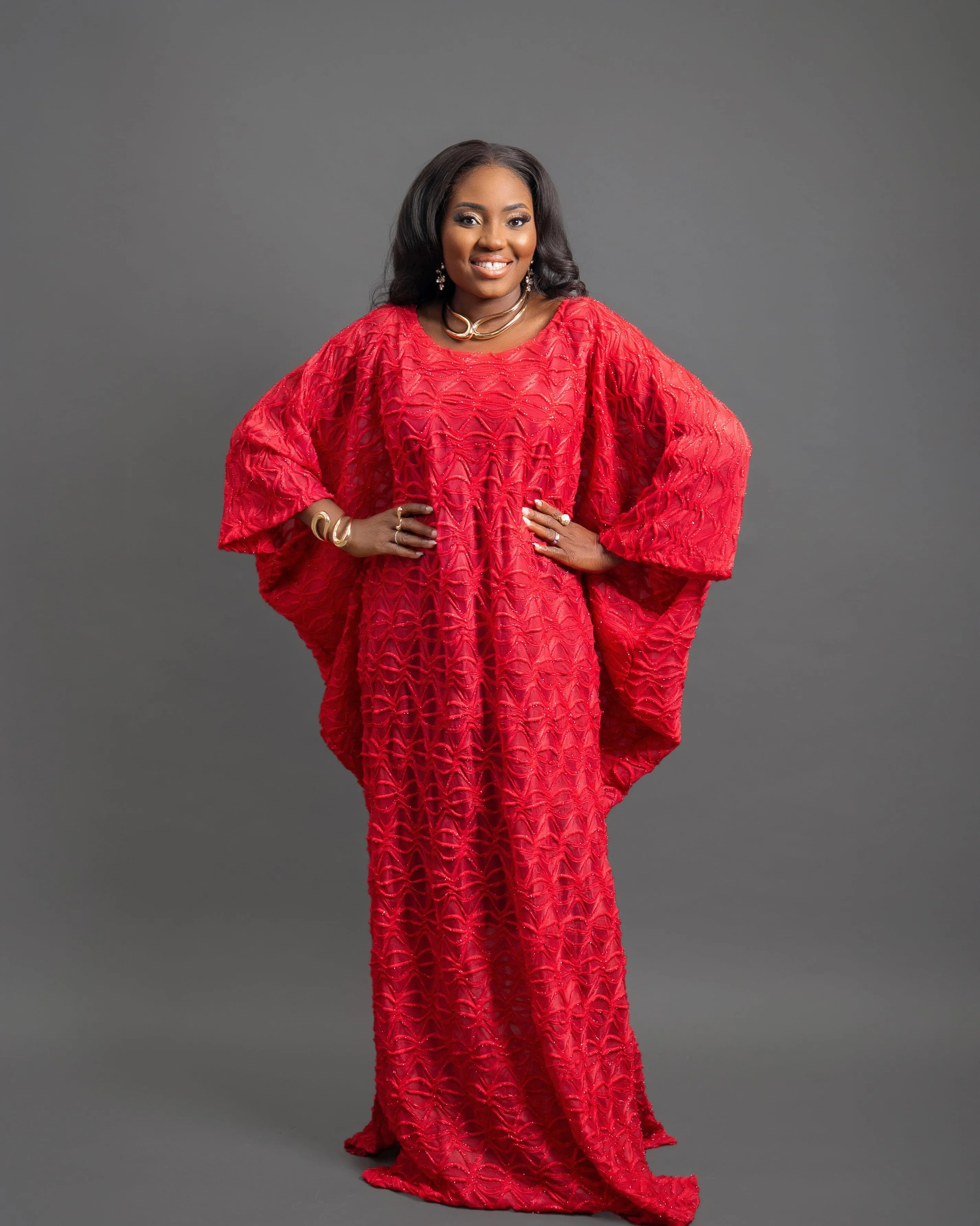 Fuji Red Kaftan Boubou sold by Folklore Shop