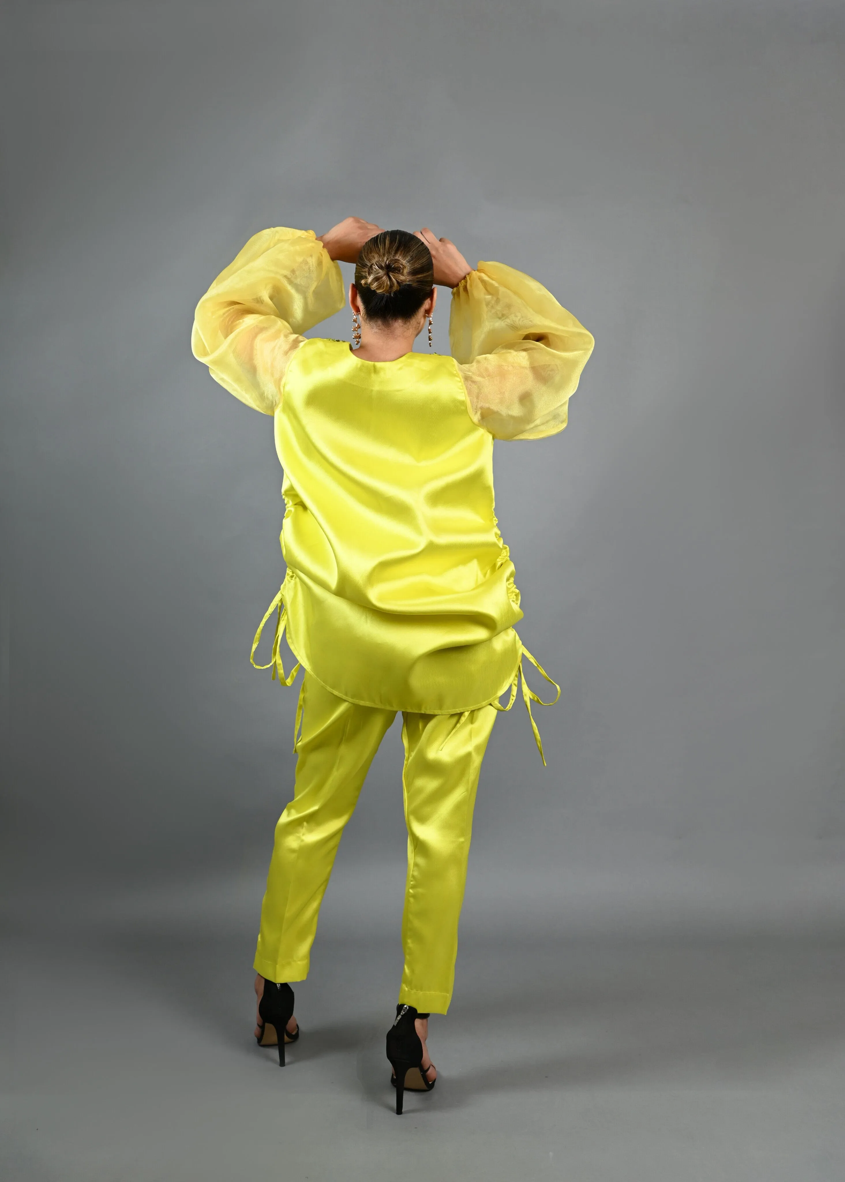 Boss Tunic Top and Pant set with sequin and bubble sleeves (Neon) sold by Folklore Shop product image thumbnail 5