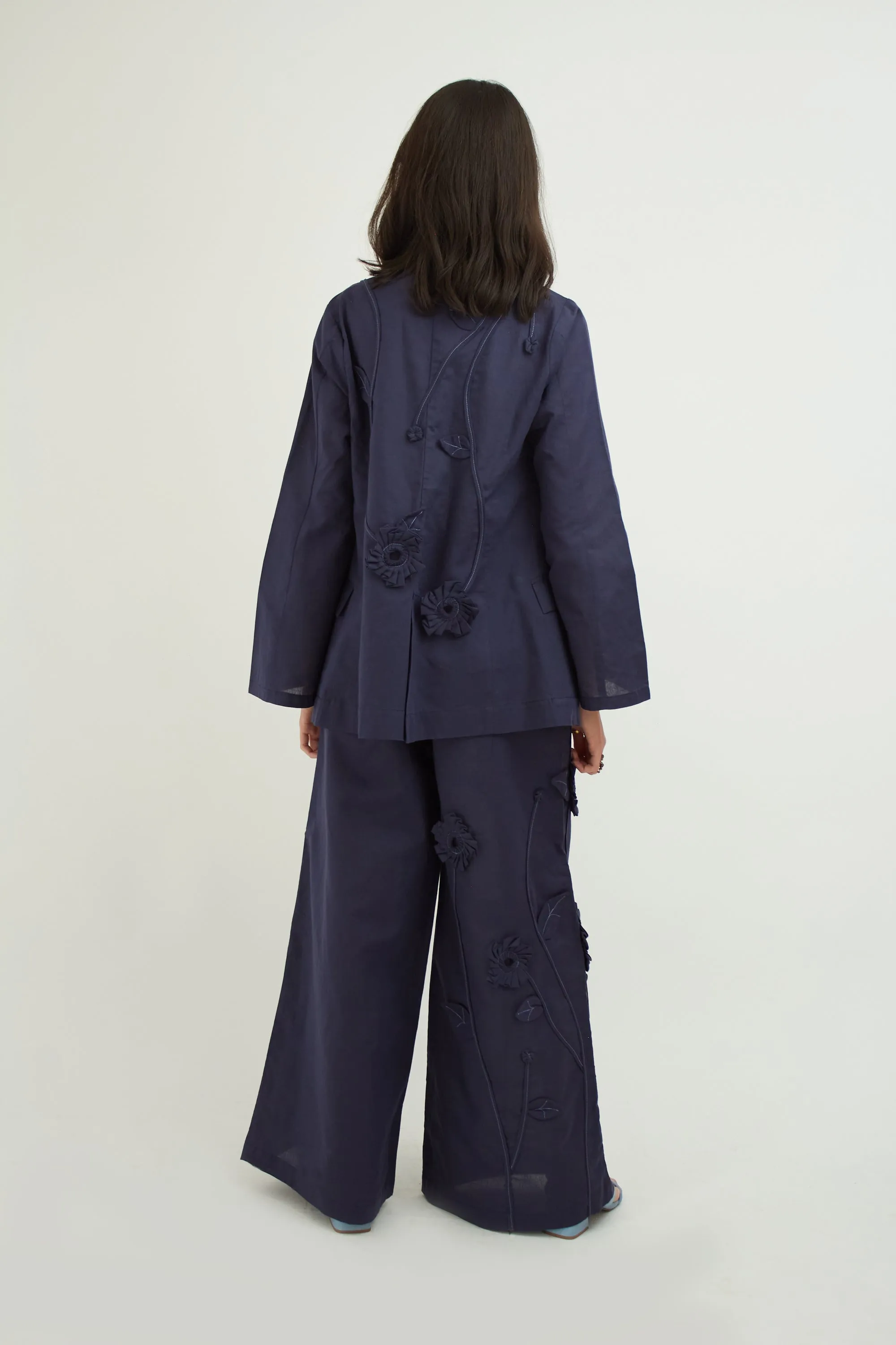 Orchid 3D Linen Blazer sold by Folklore Shop product image thumbnail 2