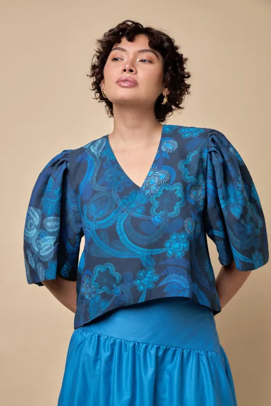 Azure Bloom Blouse sold by Folklore Shop