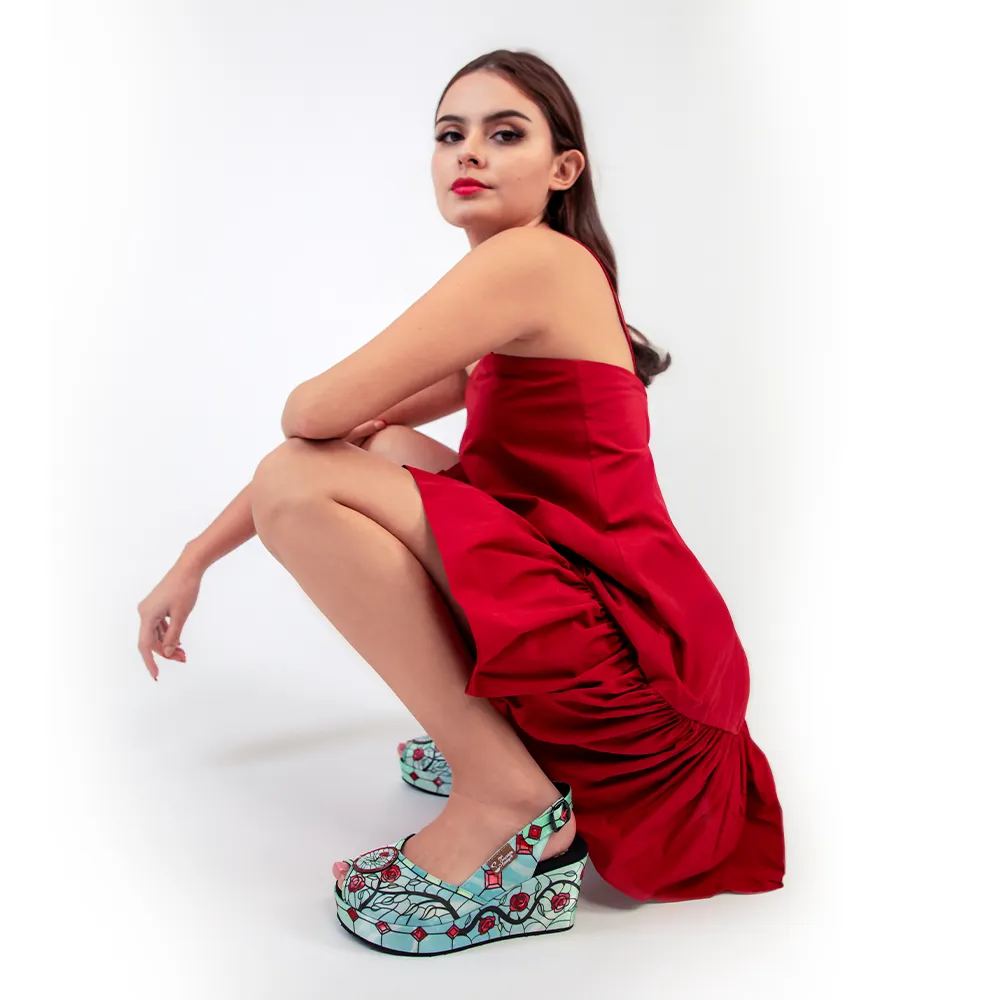 Stained Roses Women's Sandal sold by Folklore Shop product image thumbnail 3