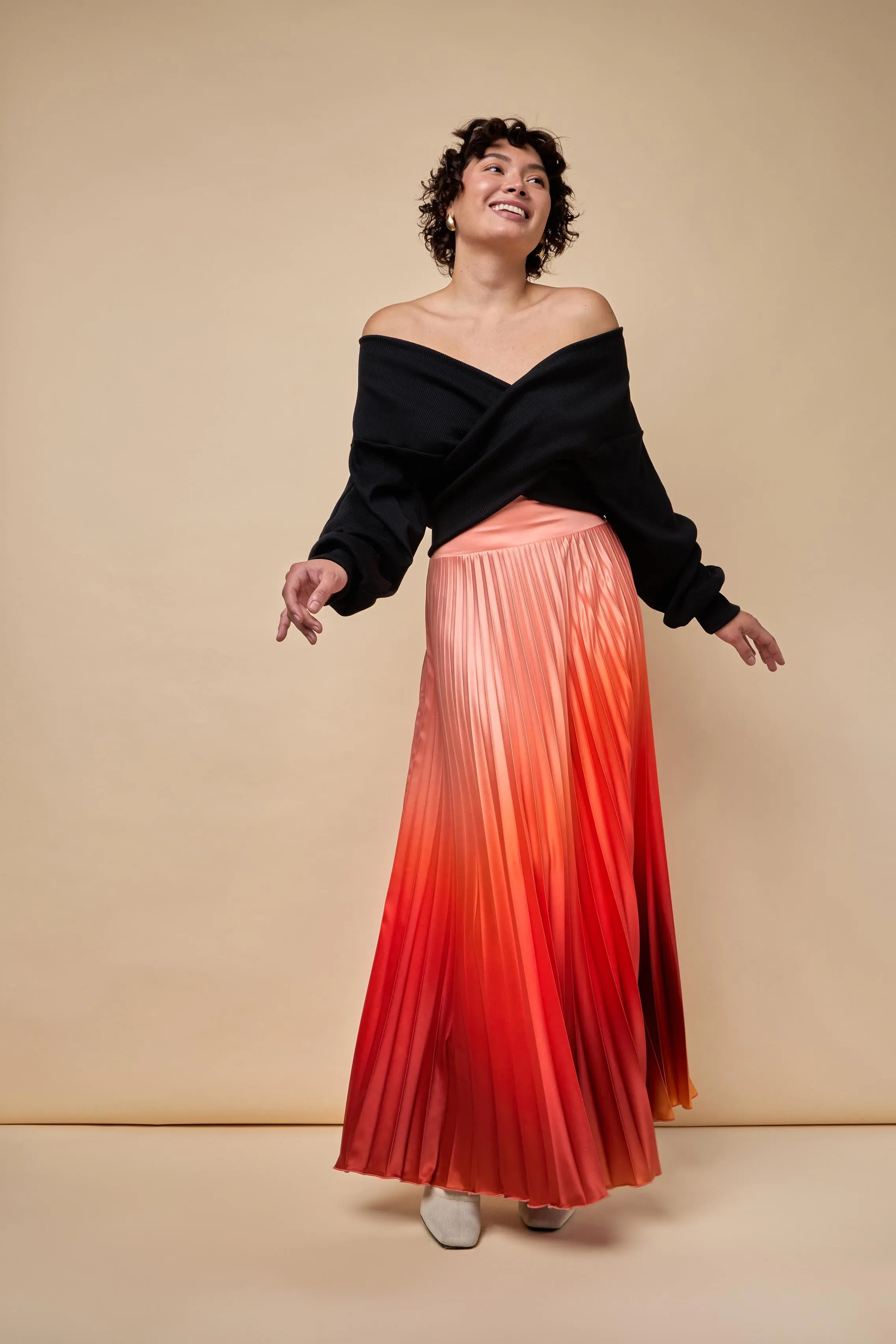 Free Pleated Satin Skirt sold by Folklore Shop product image thumbnail 4