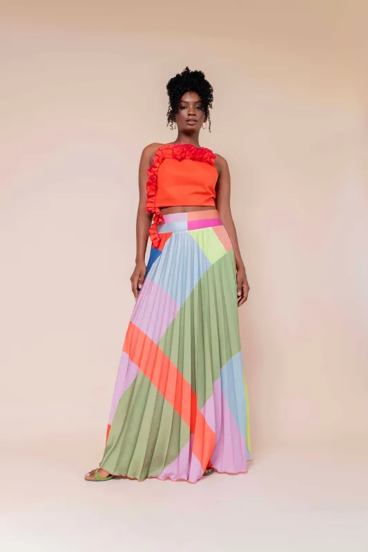 Free Pleated Satin Skirt sold by Folklore Shop
