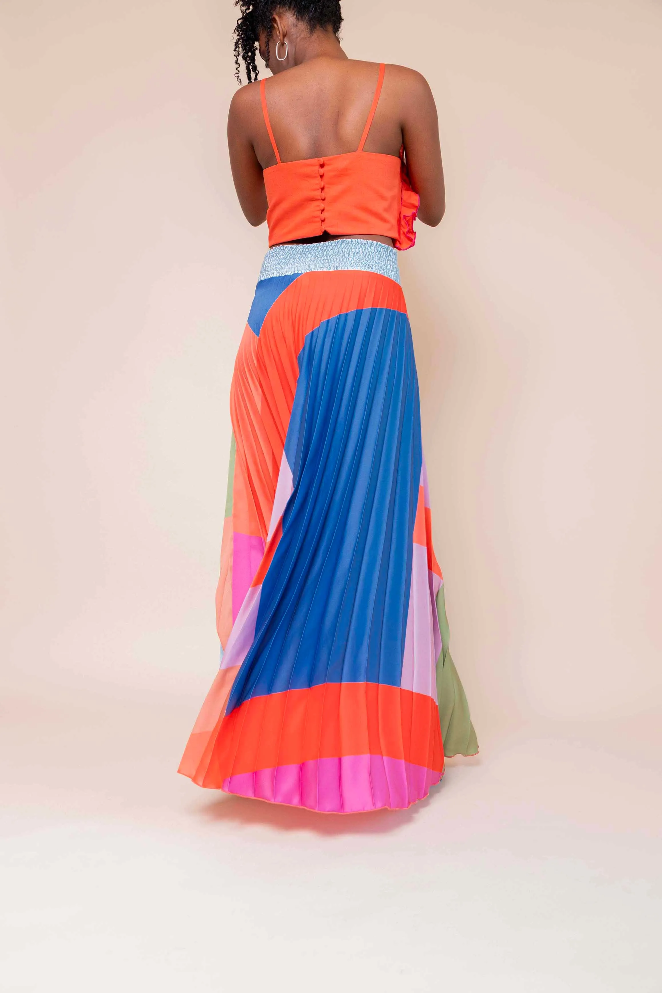 Free Pleated Satin Skirt sold by Folklore Shop product image thumbnail 3