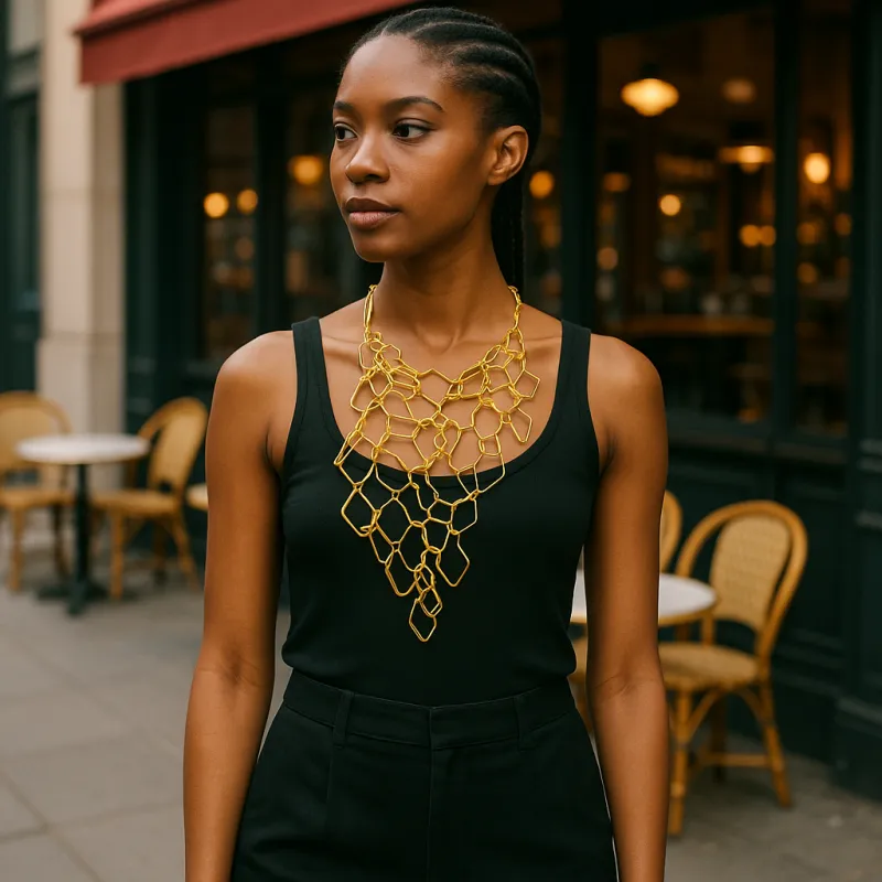 Abstract Link Net Necklace sold by Folklore Shop