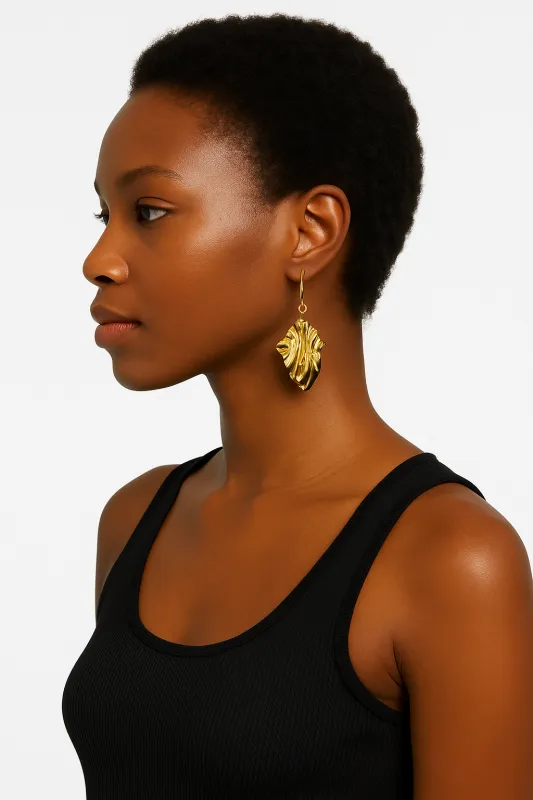 Gold Heatwave Earrings sold by Folklore Shop