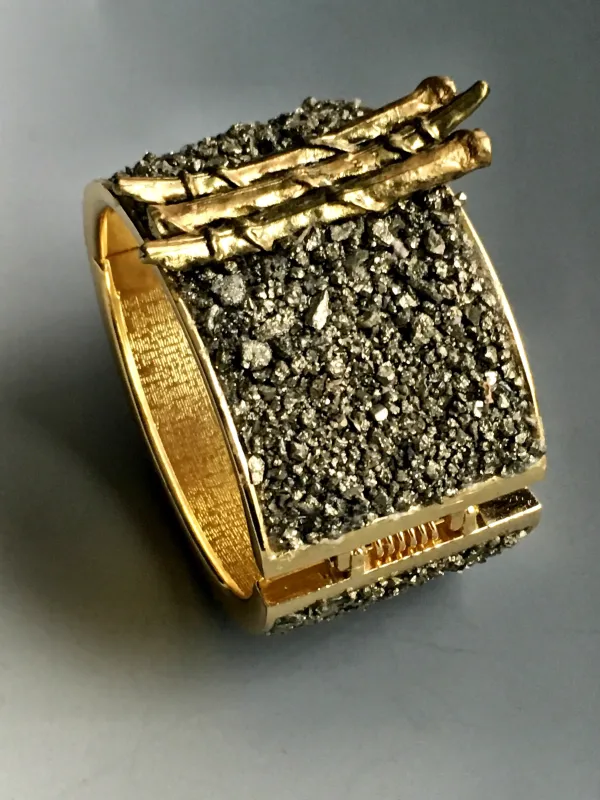 Sticks & Stones Pyrite Cuff sold by Folklore Shop