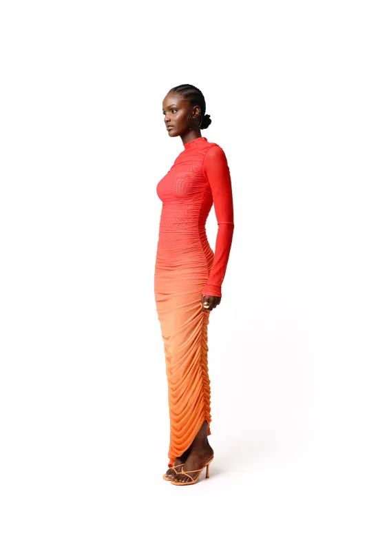 SELENE RUCHED MAXI DRESS sold by Folklore Shop