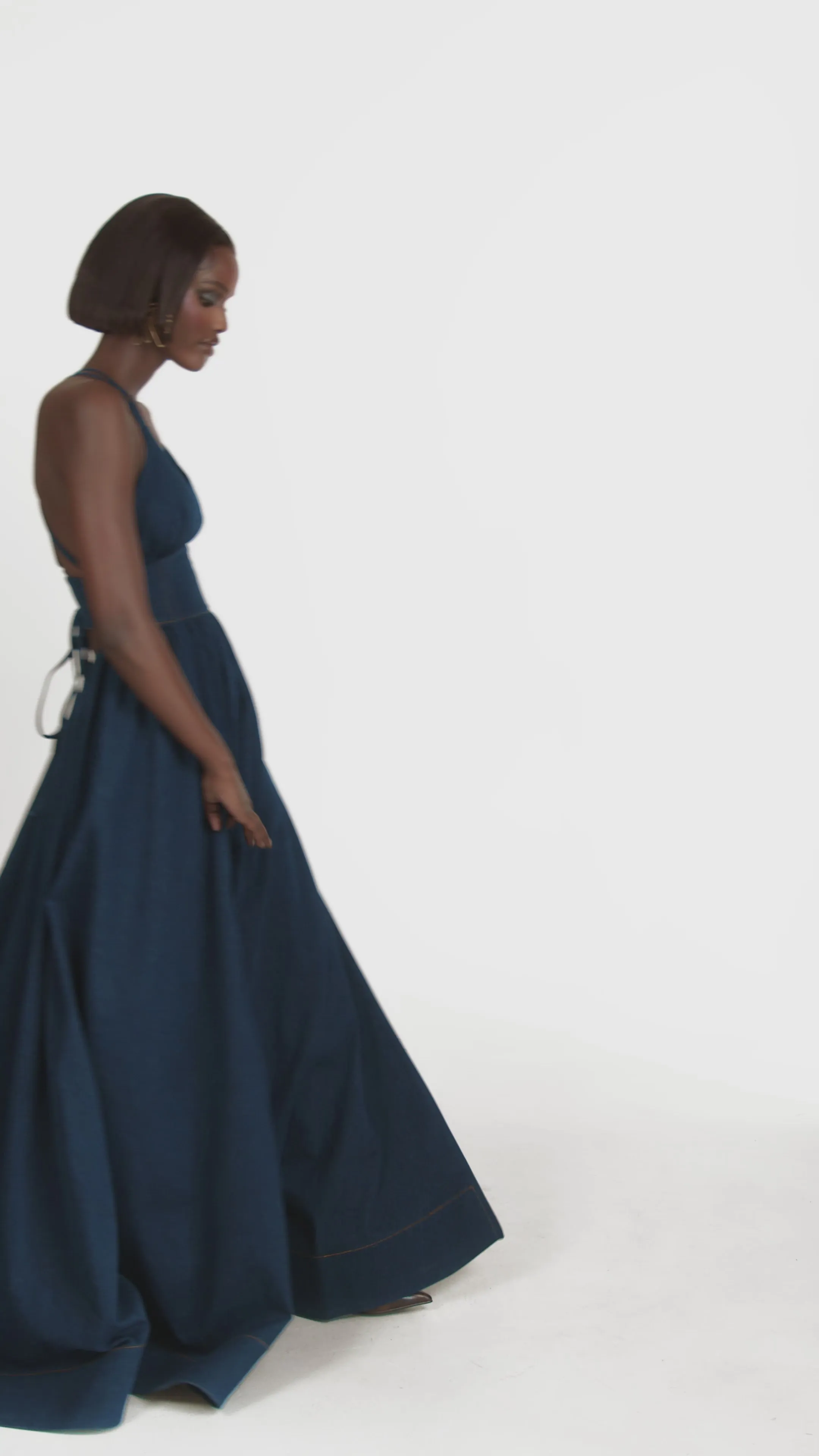 Denim ADELE Maxi Dress sold by Folklore Shop product image thumbnail 3