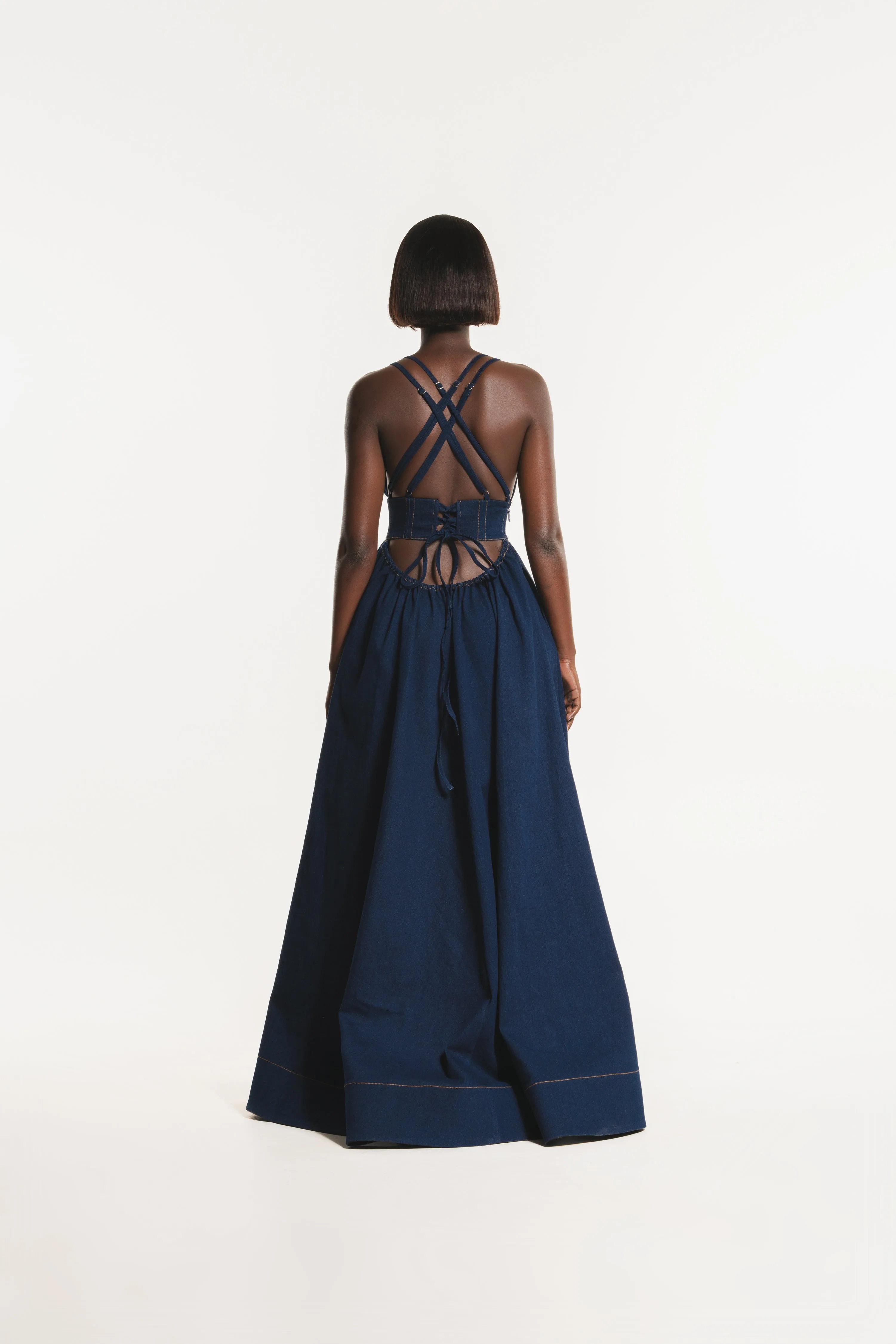 Denim ADELE Maxi Dress sold by Folklore Shop product image thumbnail 5