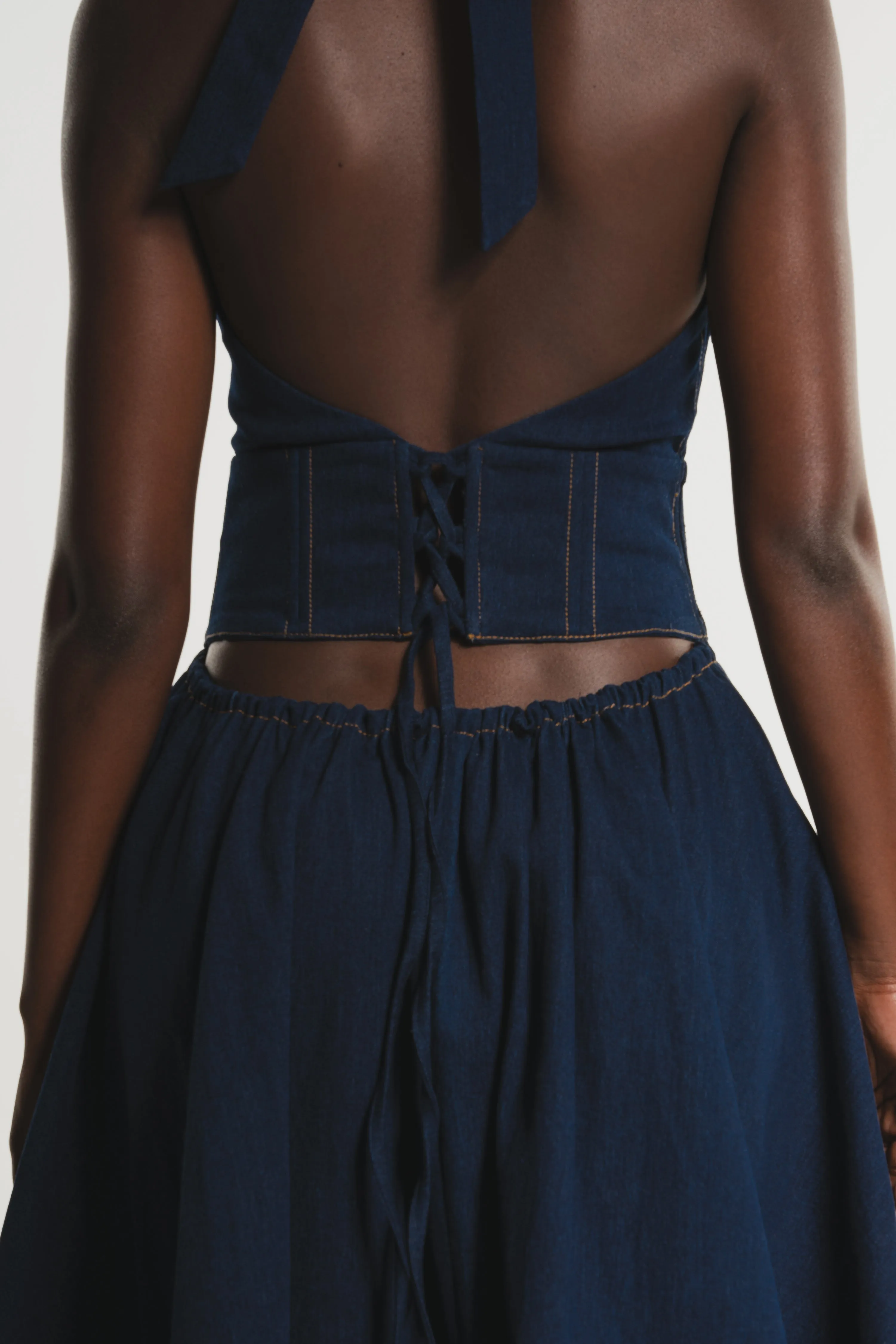Denim DIANE Midi Dress sold by Folklore Shop product image thumbnail 2