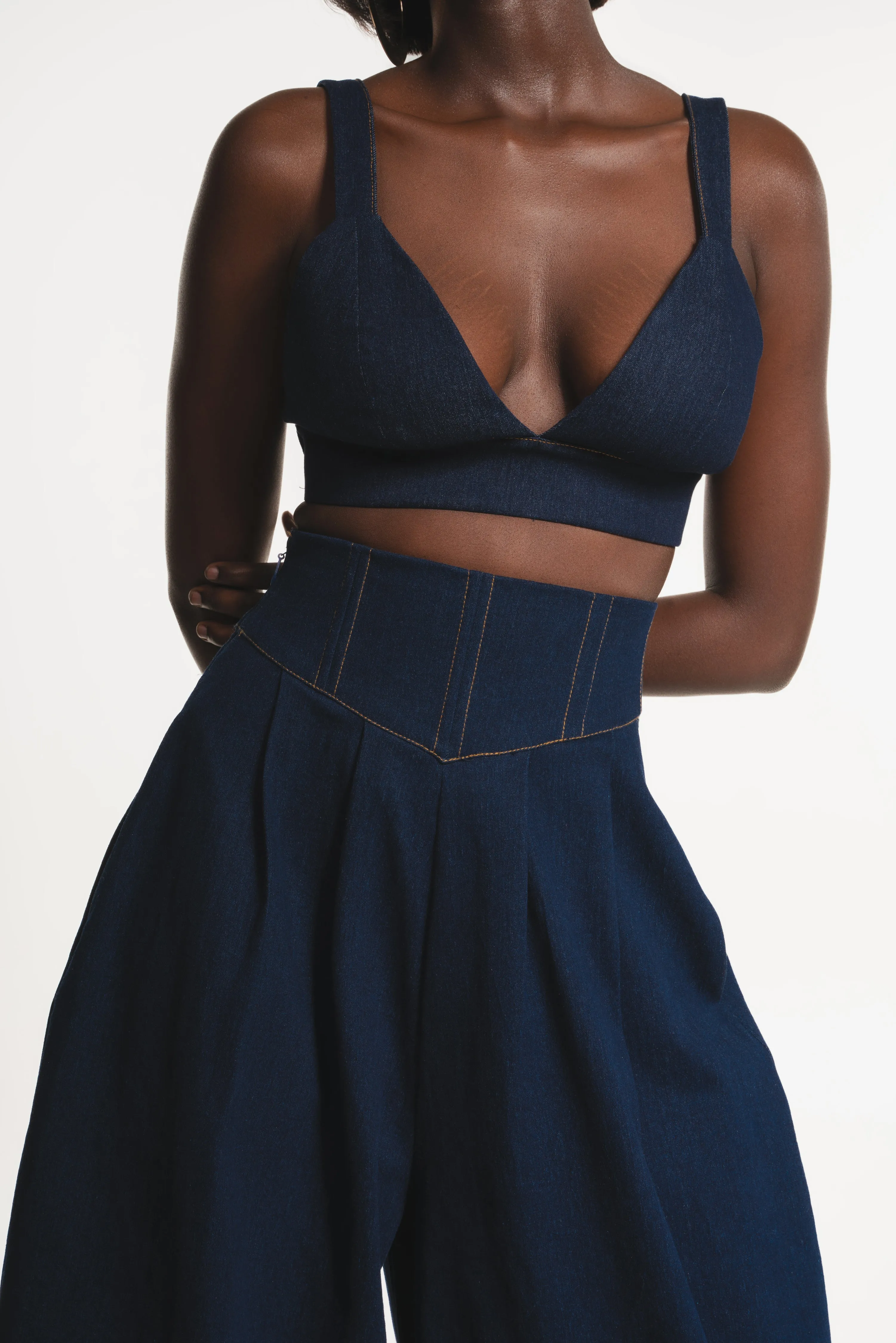 Denim AZURE Bra Top sold by Folklore Shop product image thumbnail 5