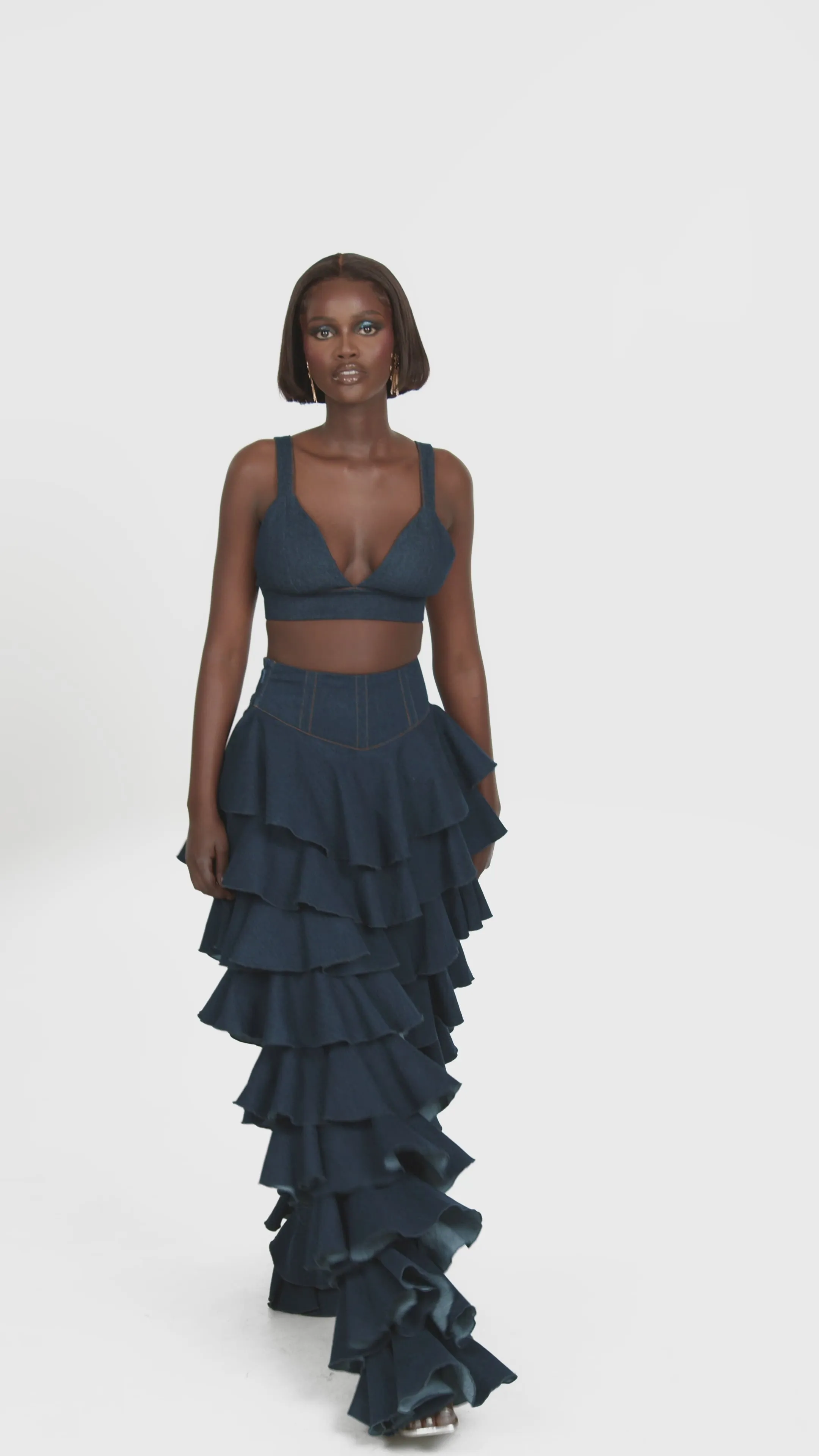 Denim AZURE Bra Top sold by Folklore Shop product image thumbnail 3