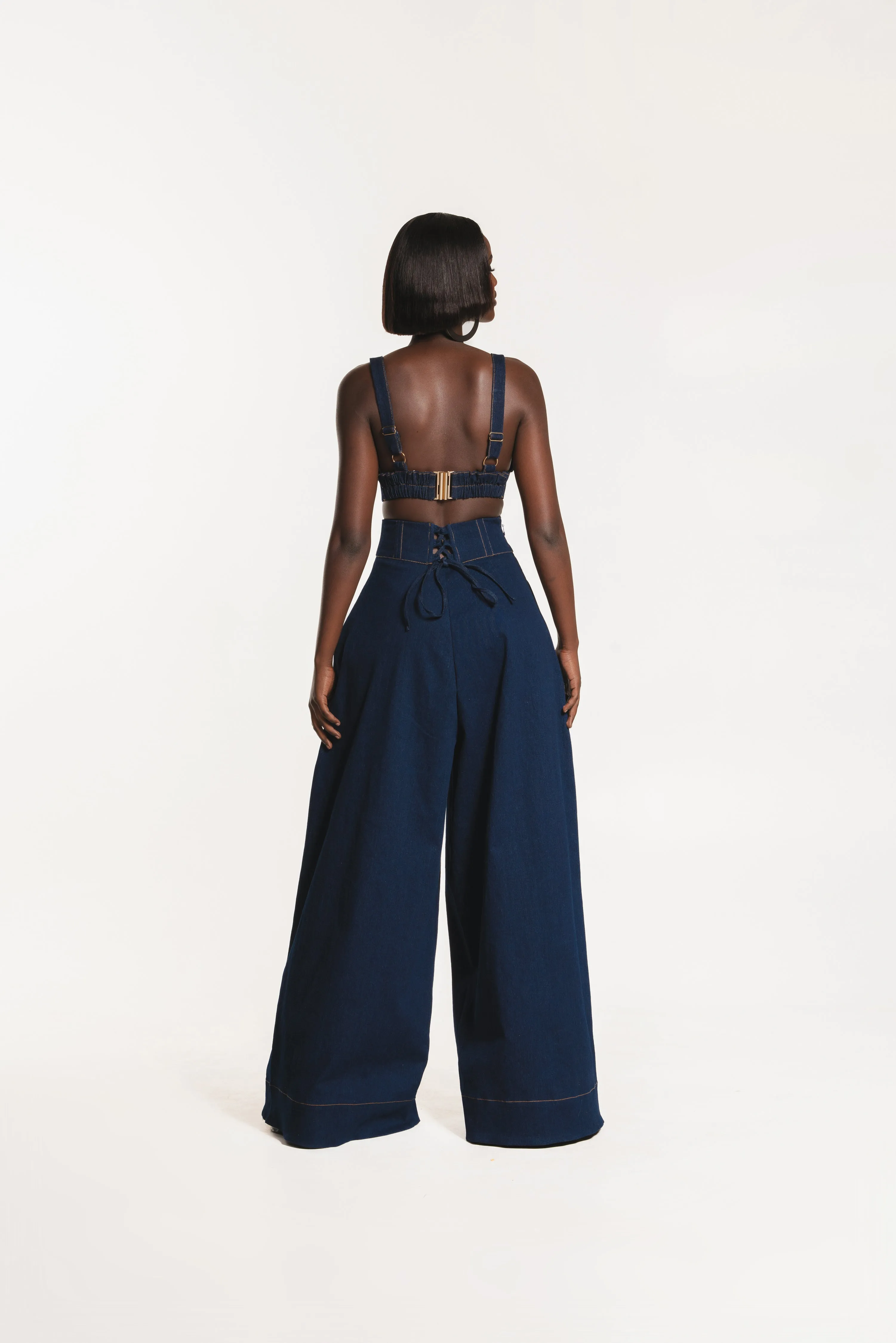Denim KIARA Wide Leg Pants sold by Folklore Shop product image thumbnail 2
