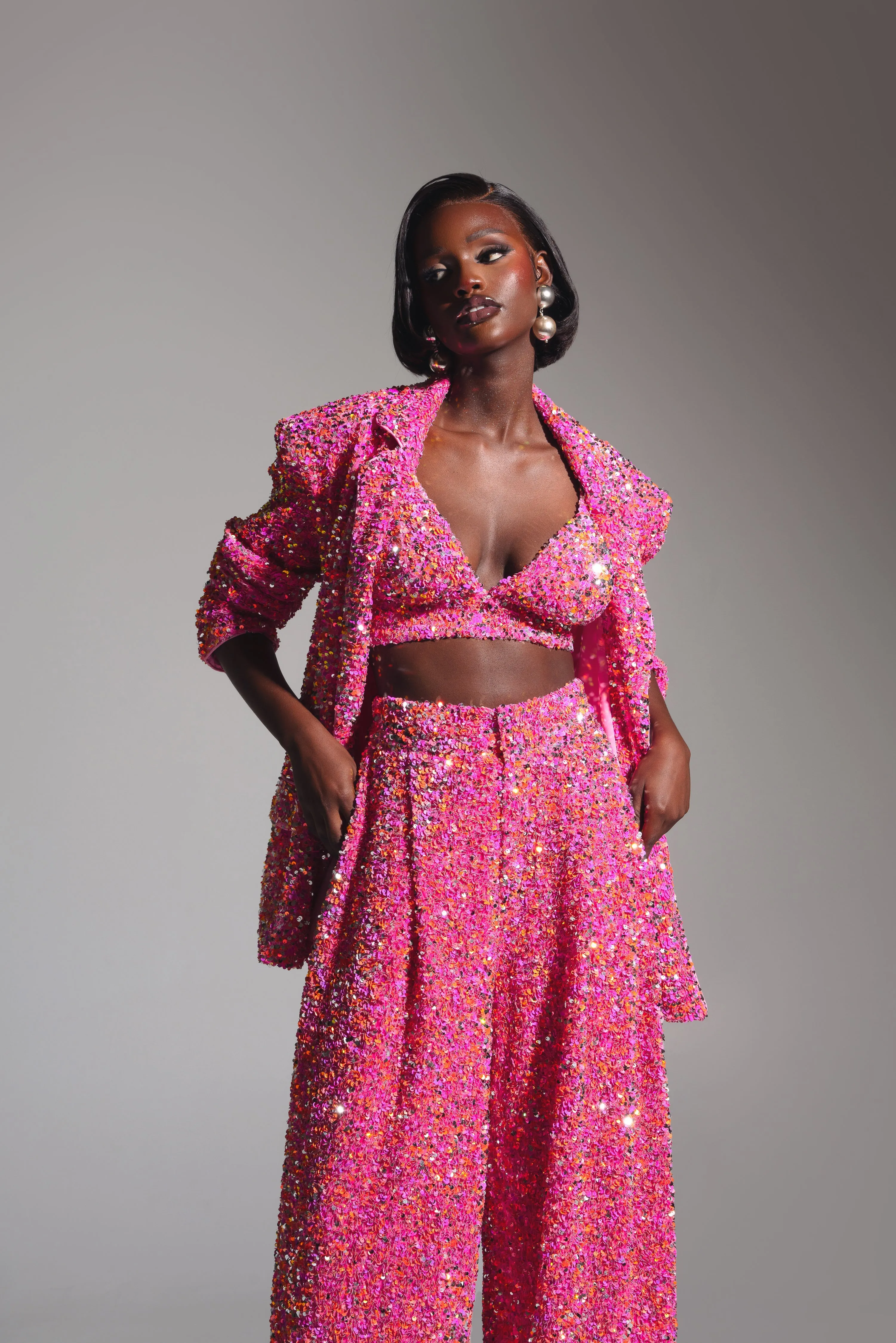 LIZA Sequin Bra Top in TOURMALINE sold by Folklore Shop product image thumbnail 5