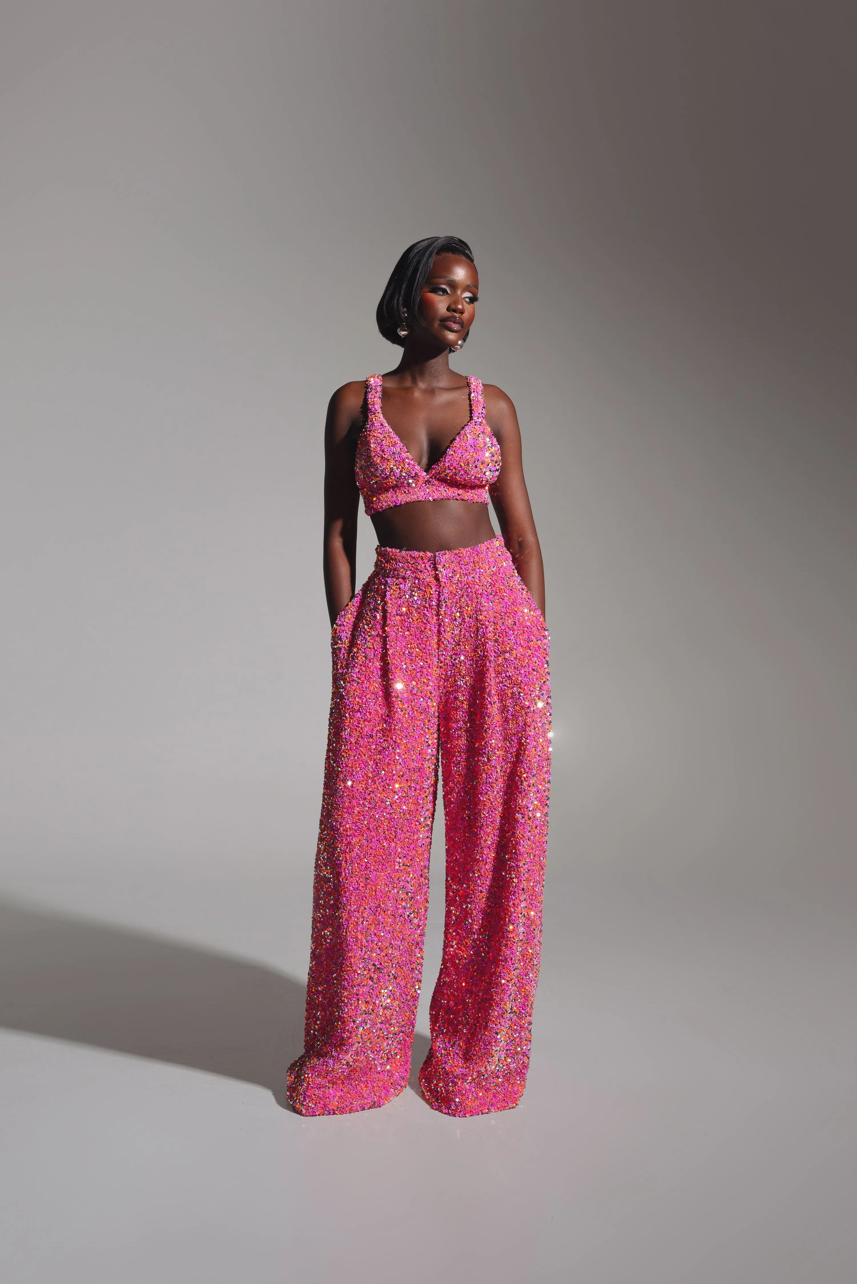 LIZA Sequin Bra Top in TOURMALINE sold by Folklore Shop product image thumbnail 2