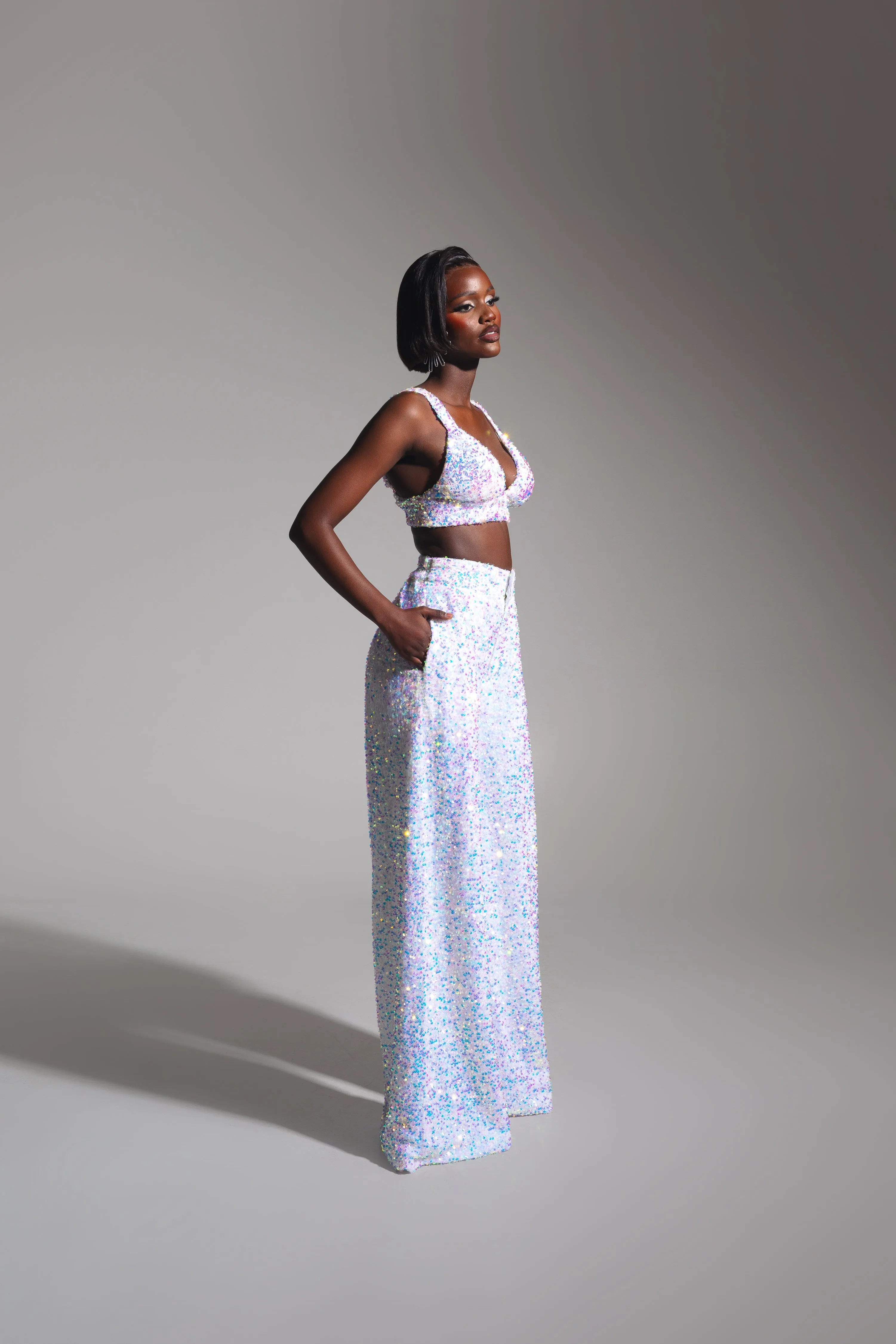 LIZA Sequin Bra Top in PEARL sold by Folklore Shop product image thumbnail 5