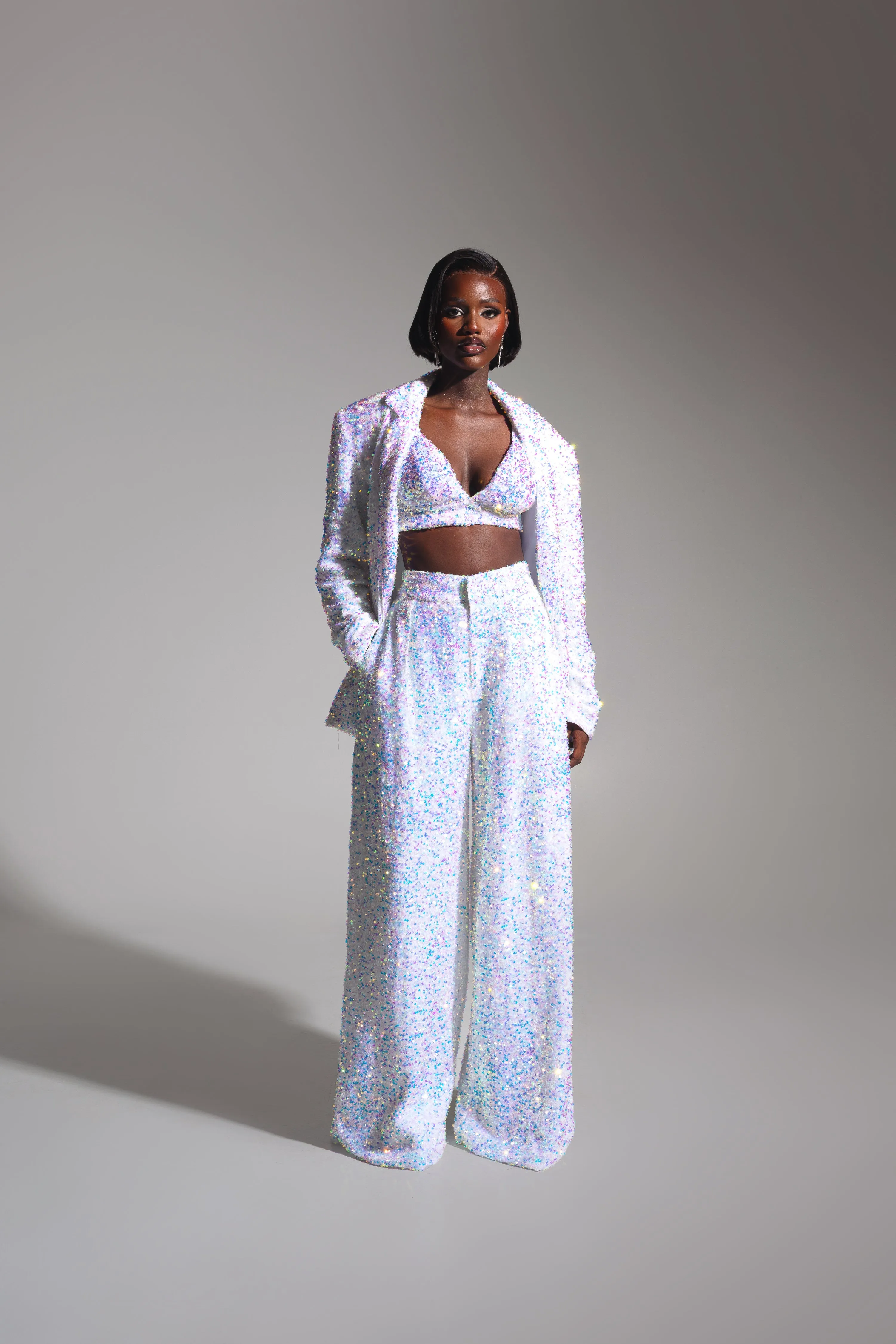 LIZA Sequin Bra Top in PEARL sold by Folklore Shop product image thumbnail 3