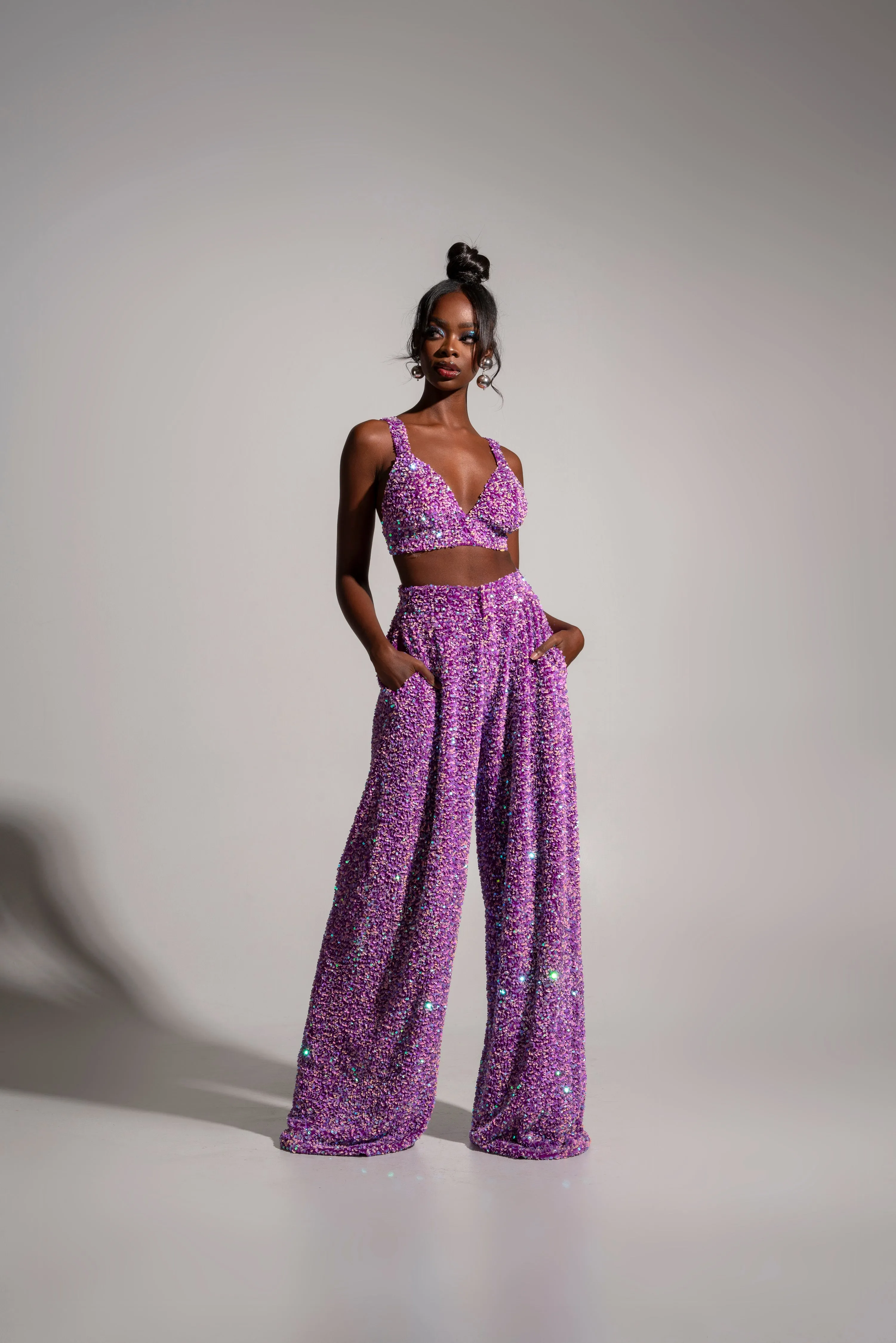 LIZA Sequin Bra Top in ALEXANDRITE sold by Folklore Shop product image thumbnail 4