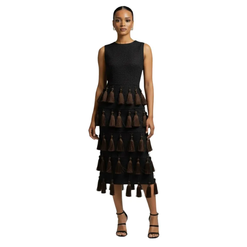 Rakia Luxe Tassel Dress sold by Folklore Shop