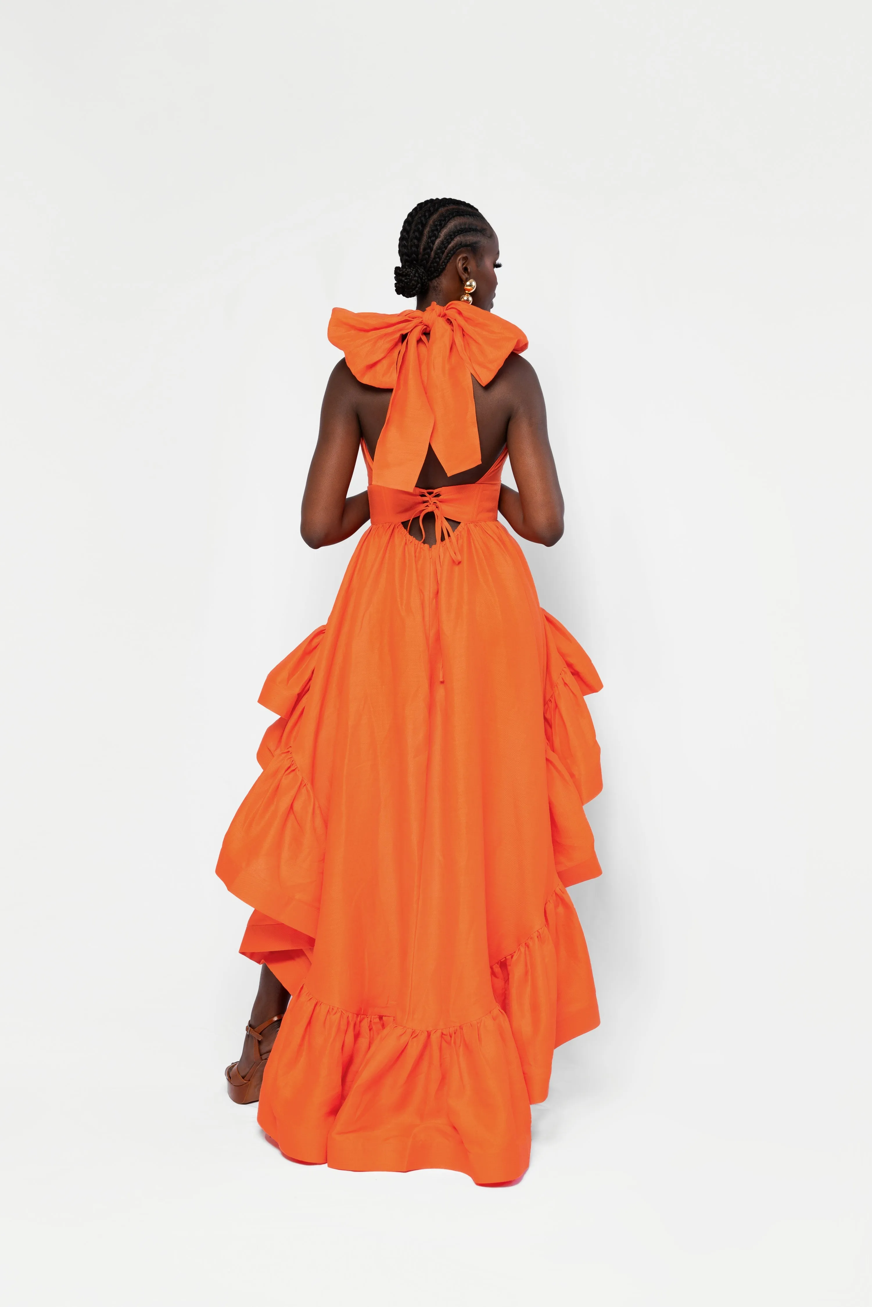 Linen AMA Hi-low Dress sold by Folklore Shop product image thumbnail 2