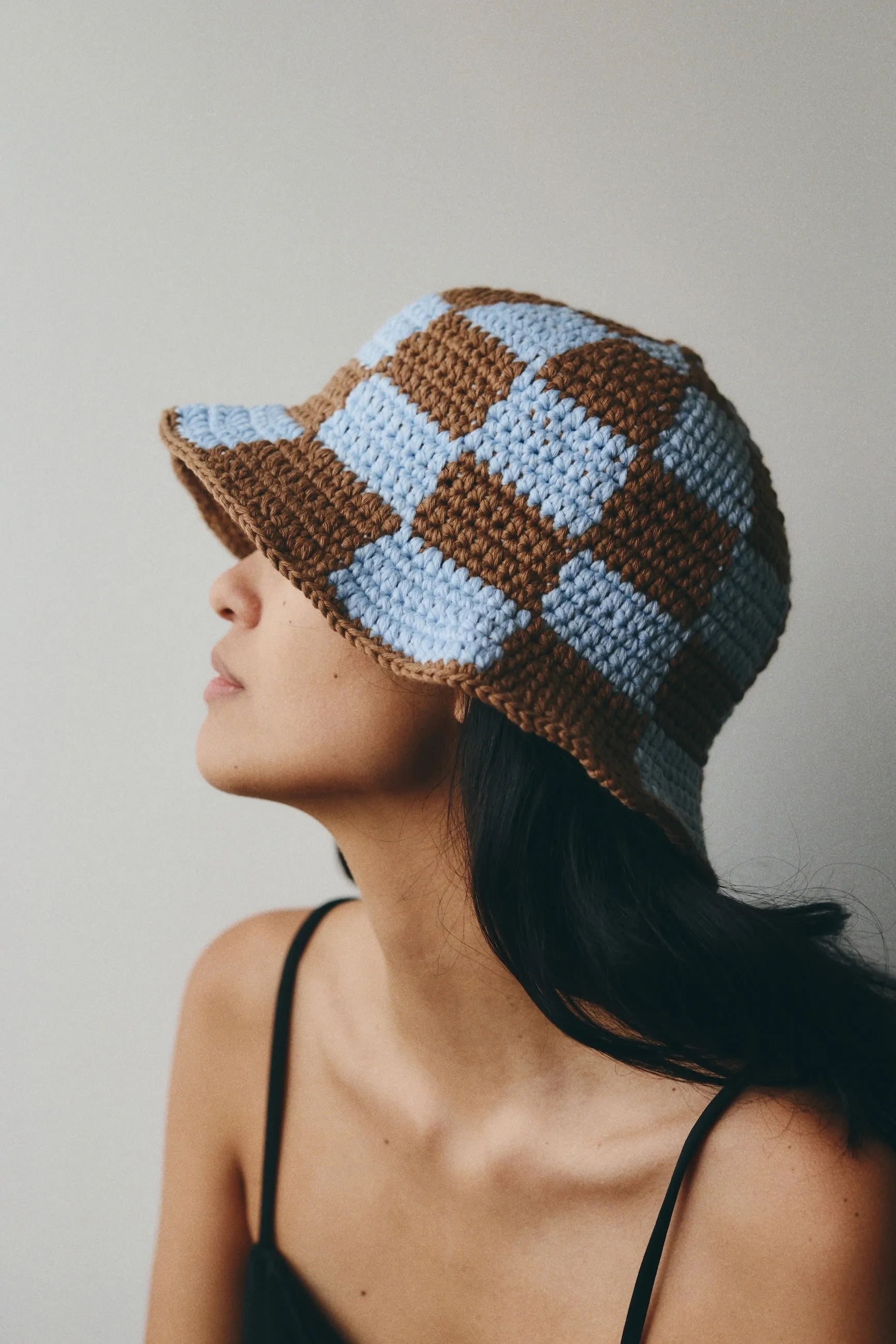 Handcrafted Peruvian Checkered Bucket Hat sold by Folklore Shop product image thumbnail 3