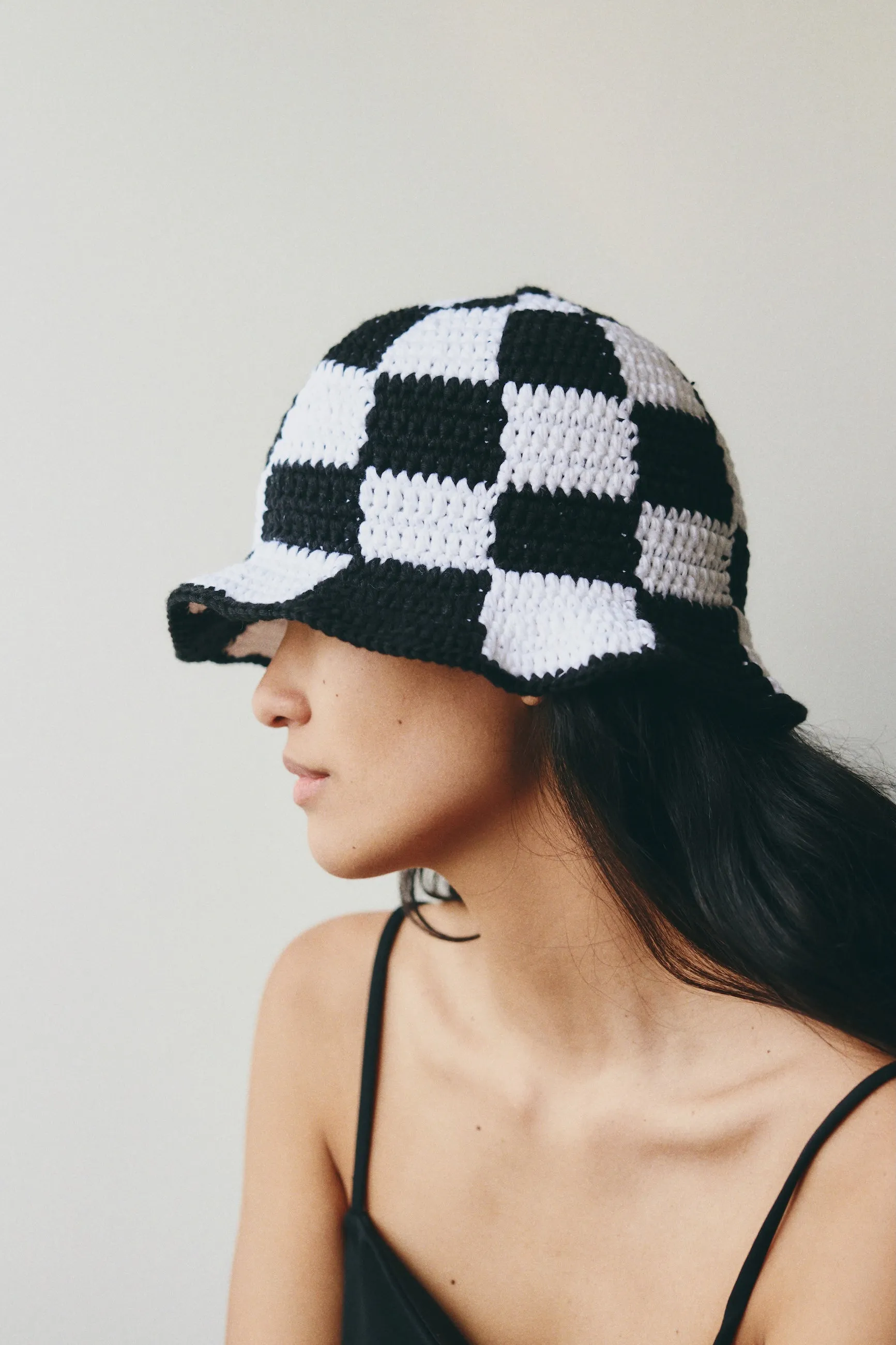 Handcrafted Peruvian Checkered Bucket Hat sold by Folklore Shop product image thumbnail 4