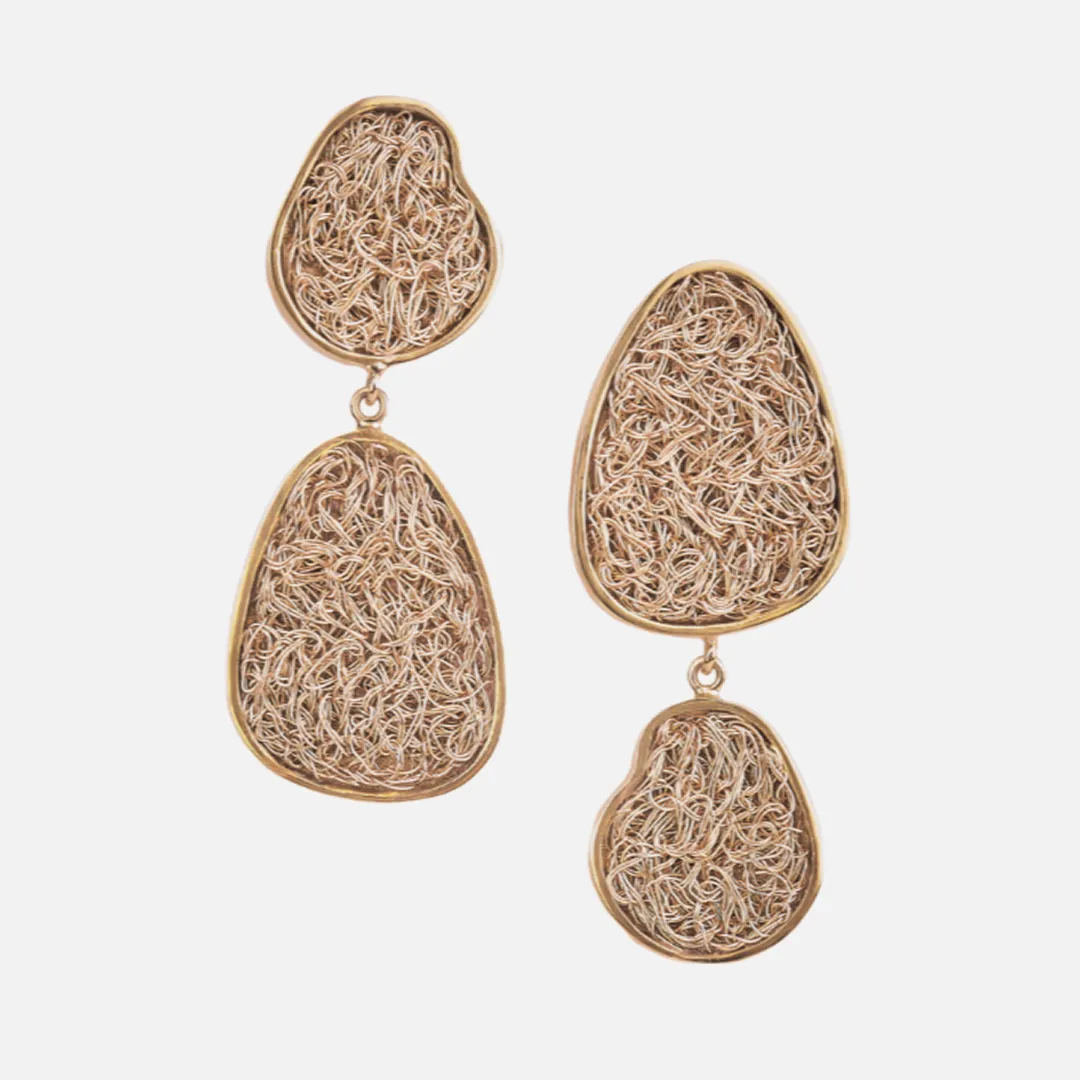 Ancestral Asymmetrical Drop Earrings sold by Folklore Shop