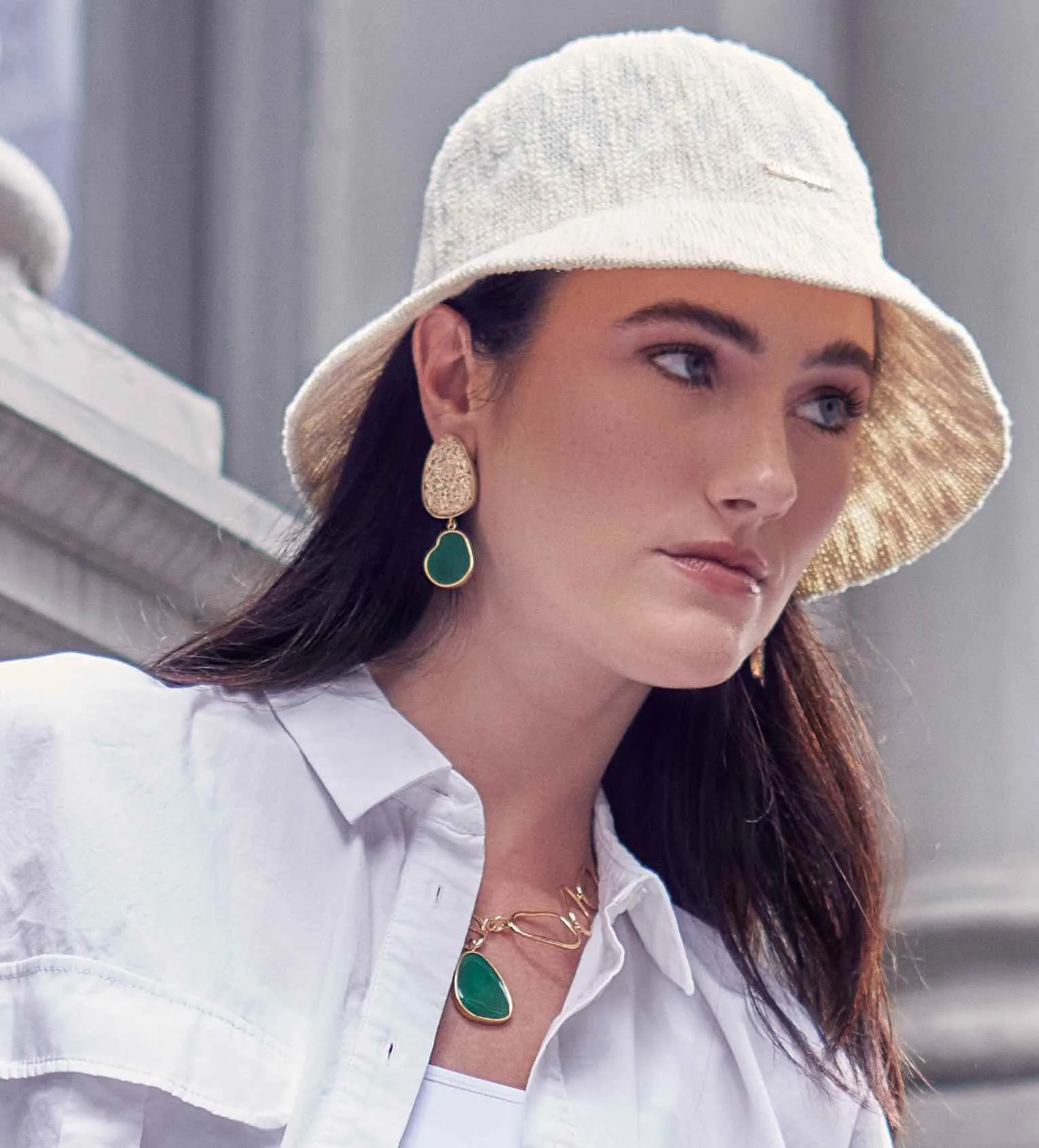 Ancestral Asymmetrical Drop Earrings sold by Folklore Shop product image thumbnail 4