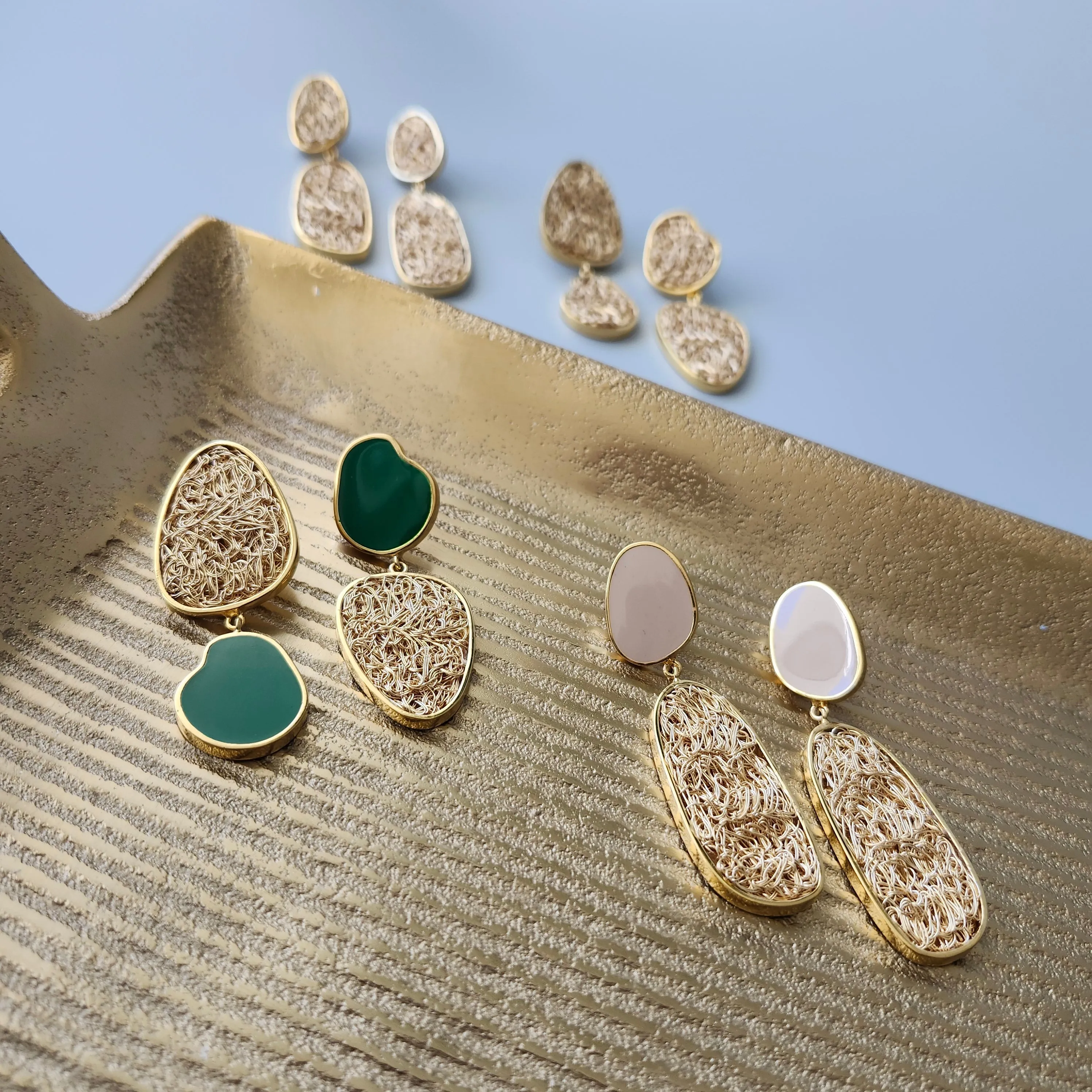 Ancestral Asymmetrical Drop Earrings sold by Folklore Shop product image thumbnail 2