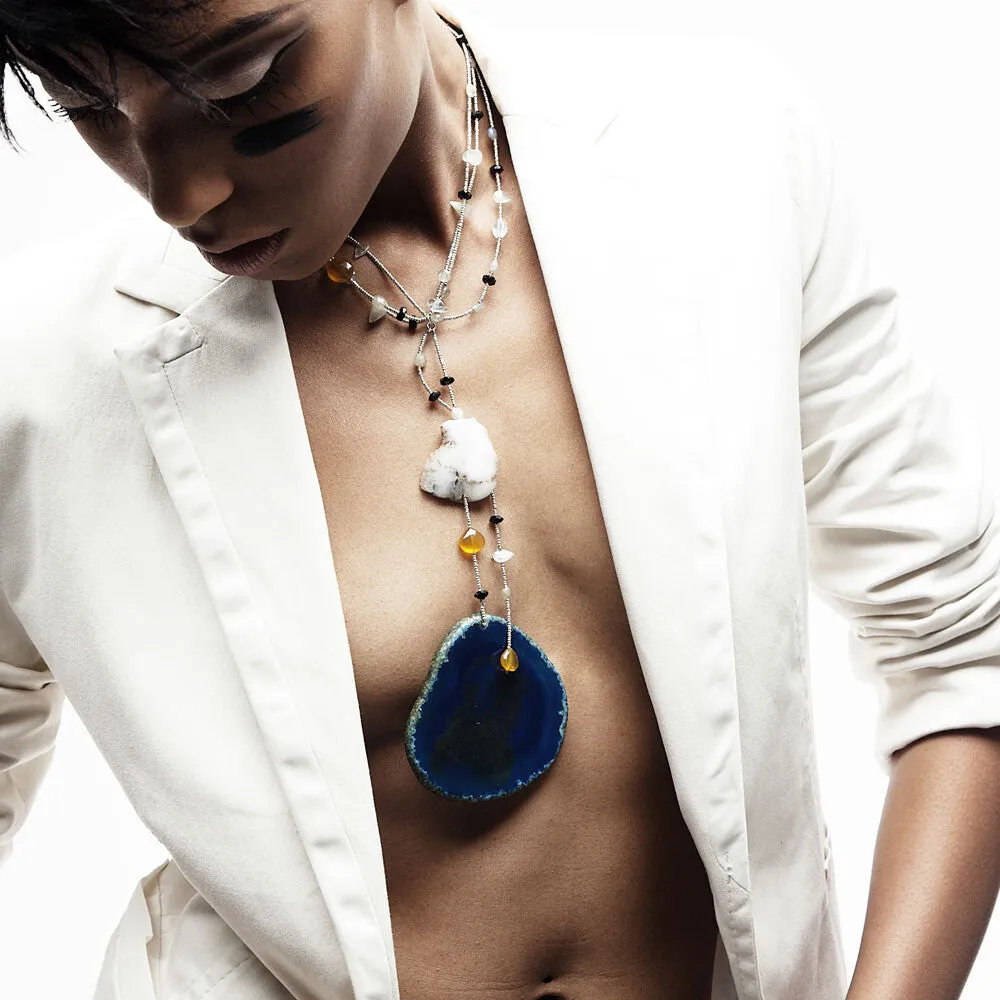 Blue River Chime Necklace sold by Folklore Shop