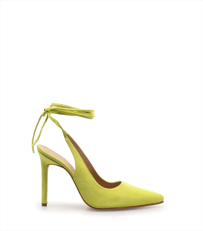 Luxury Yellow Suede Ankle Strap Sandals Tale sold by Folklore Shop