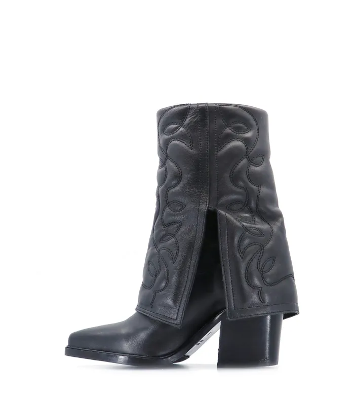 Stylish Black Western Ankle Boots Ami sold by Folklore Shop