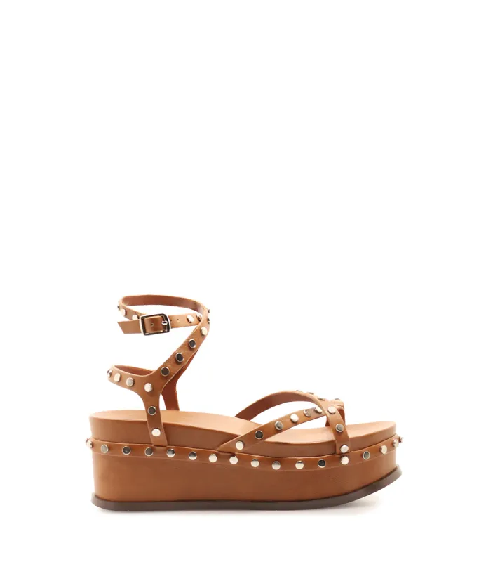 DION Studded Eco-Friendly Platforms Brown sold by Folklore Shop