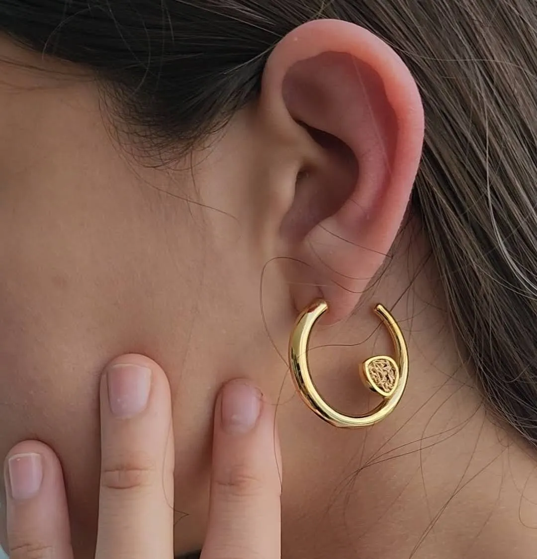 Knot Hoop Earrings sold by Folklore Shop product image thumbnail 2